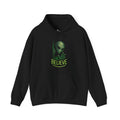 Alien "BELIEVE" Hoodie - Neon Green Extraterrestrial Design