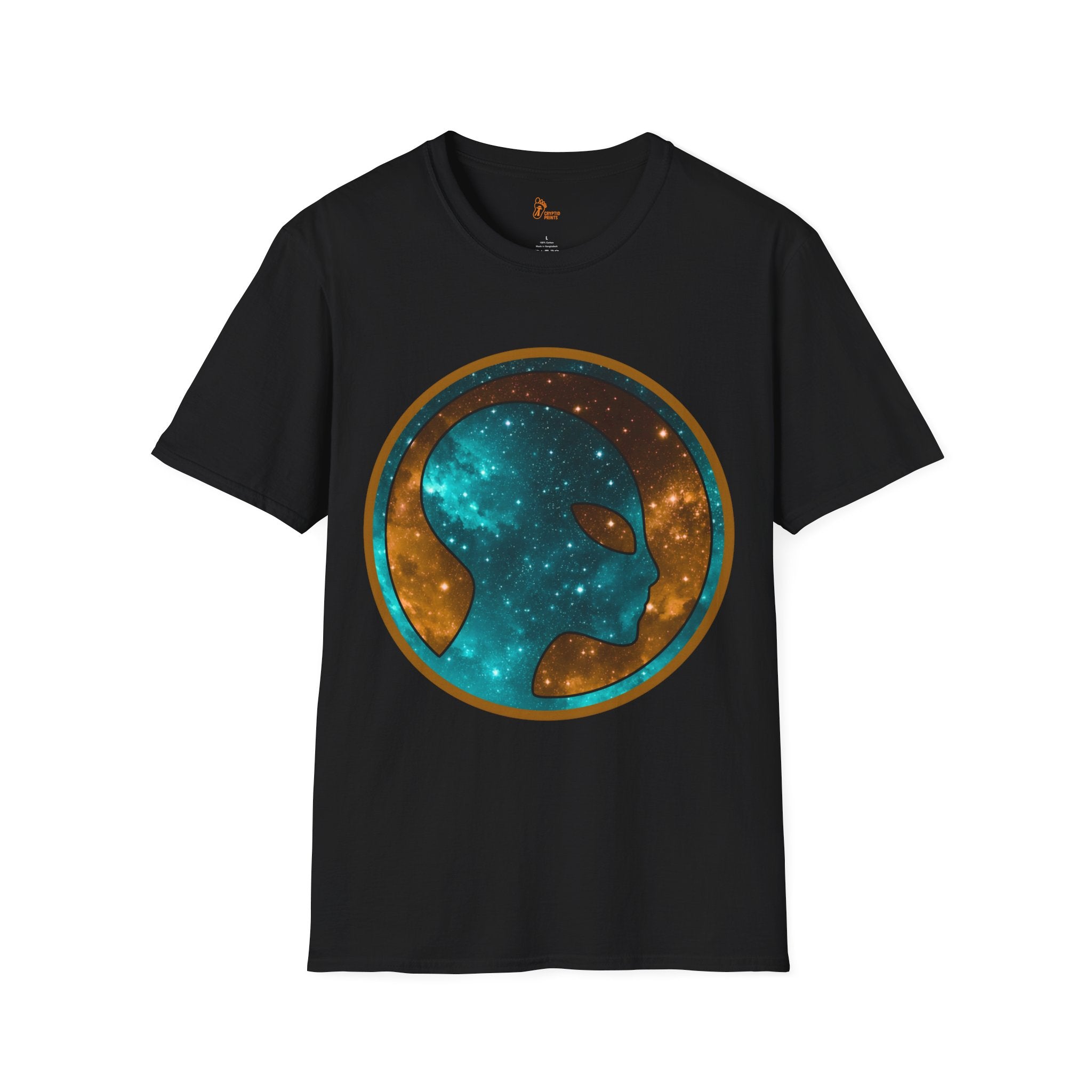 Alien Cosmic Silhouette T-Shirt - Celestial Galaxy Icon