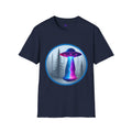 UFO Forest Abduction Scene Graphic Tee - Cryptid Prints