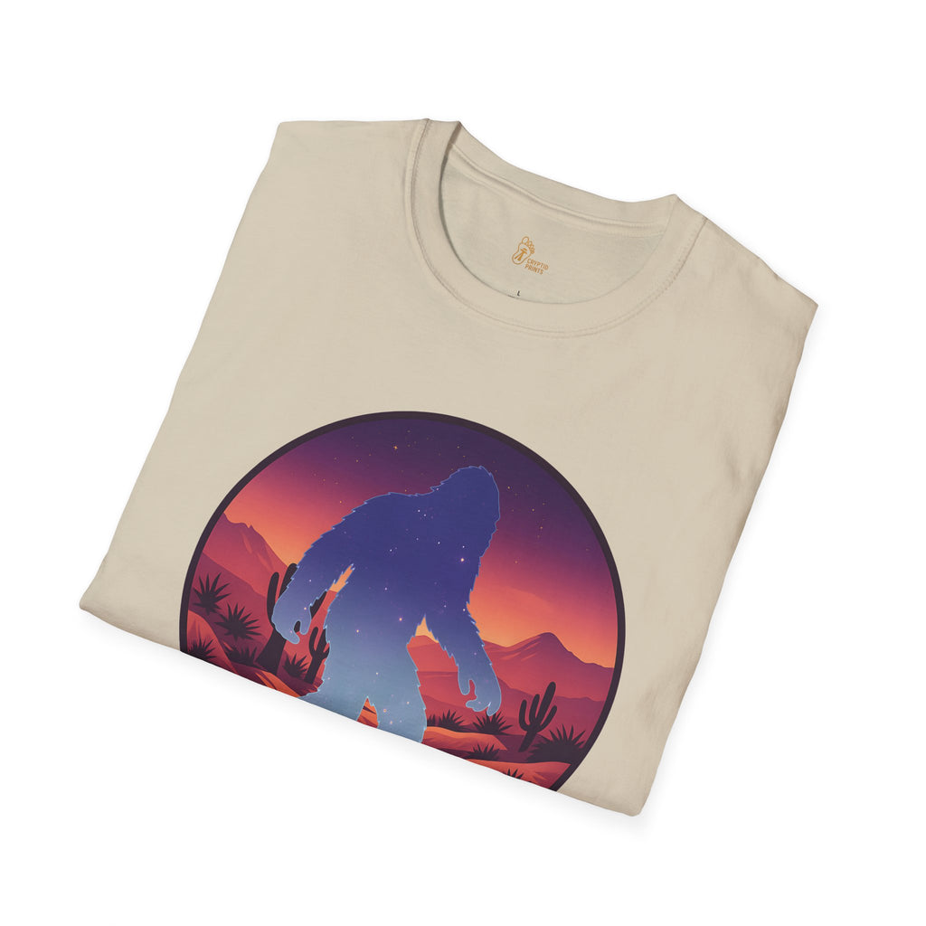 Bigfoot Cosmic Desert T-Shirt - Cryptid Prints