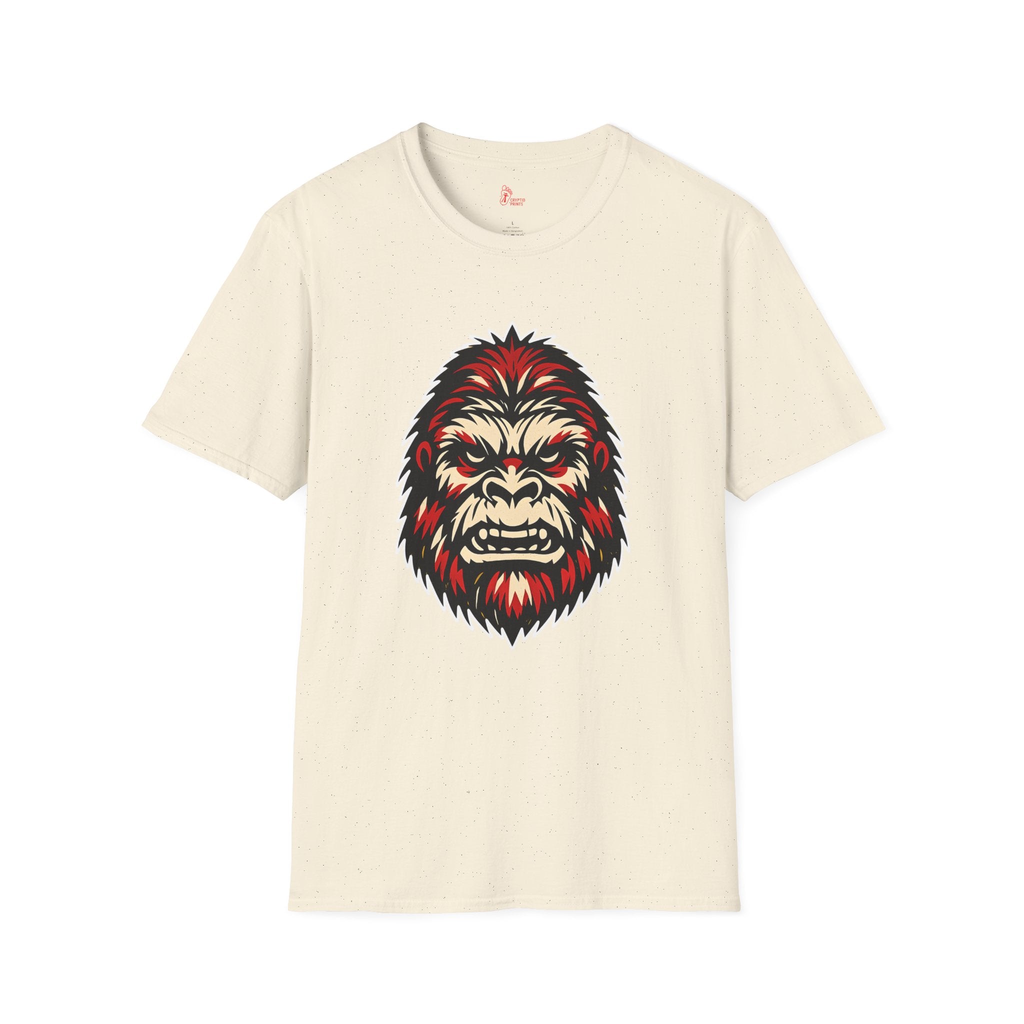Bigfoot Savage Face Graphic T-Shirt - Cryptid Prints