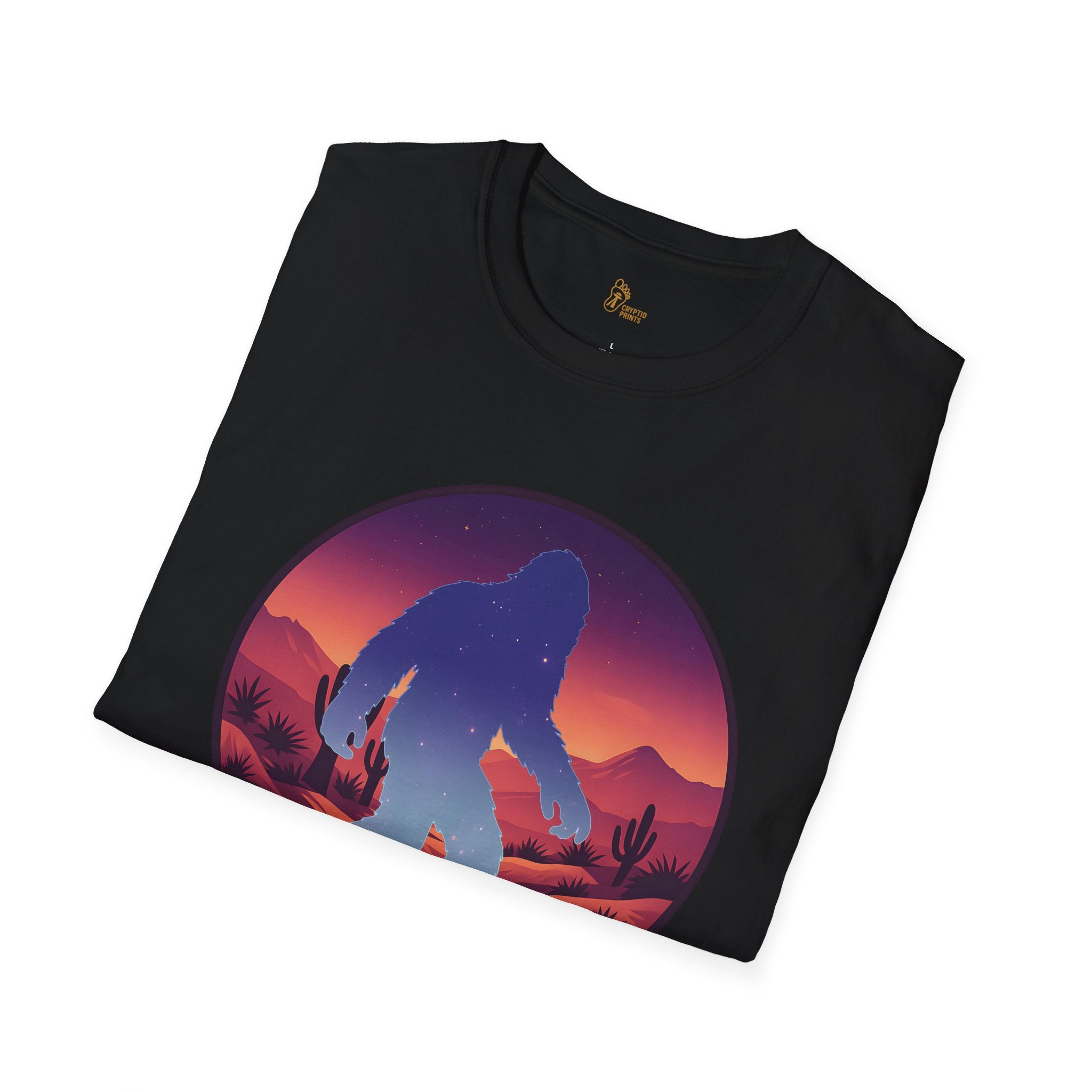 Bigfoot Cosmic Desert T-Shirt - Cryptid Prints
