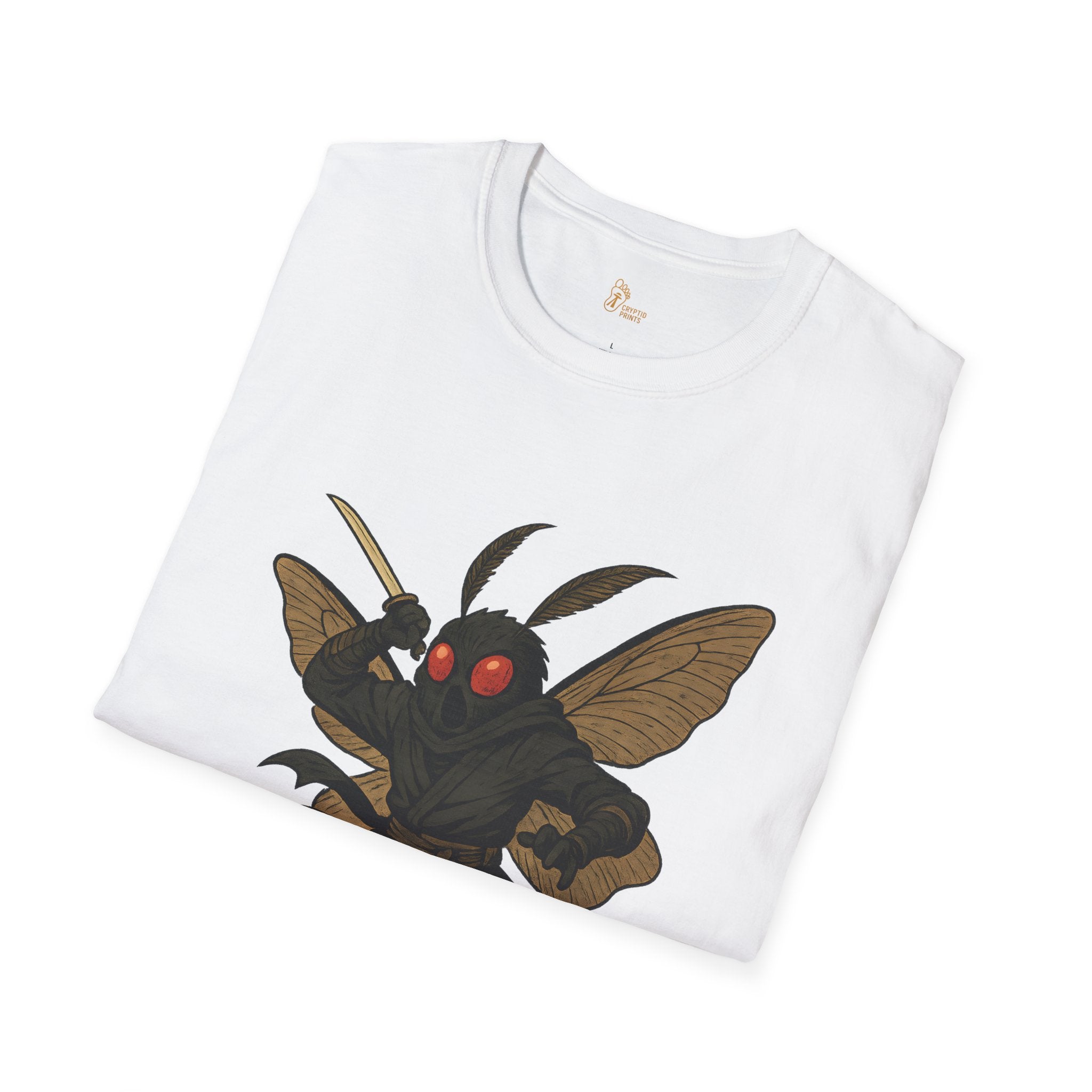 Mothman Ninja T-Shirt - Japanese Cryptid Warrior Design