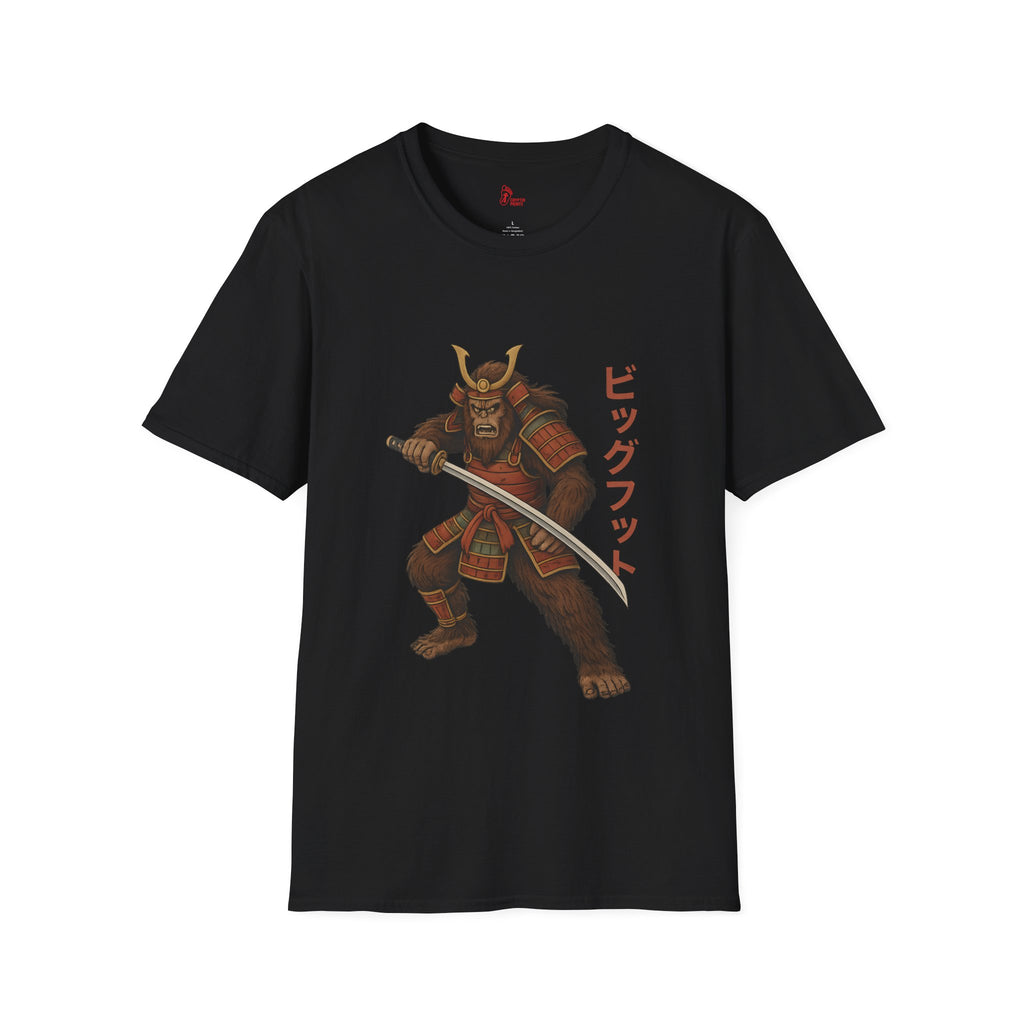 Samurai Bigfoot T-Shirt - Japanese Warrior Cryptid Design