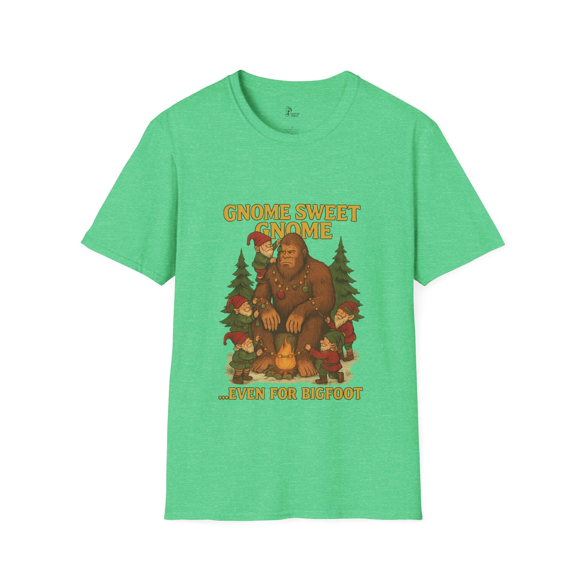 Gnome Sweet Gnome Bigfoot T-Shirt - Gnomes Decorating Sasquatch