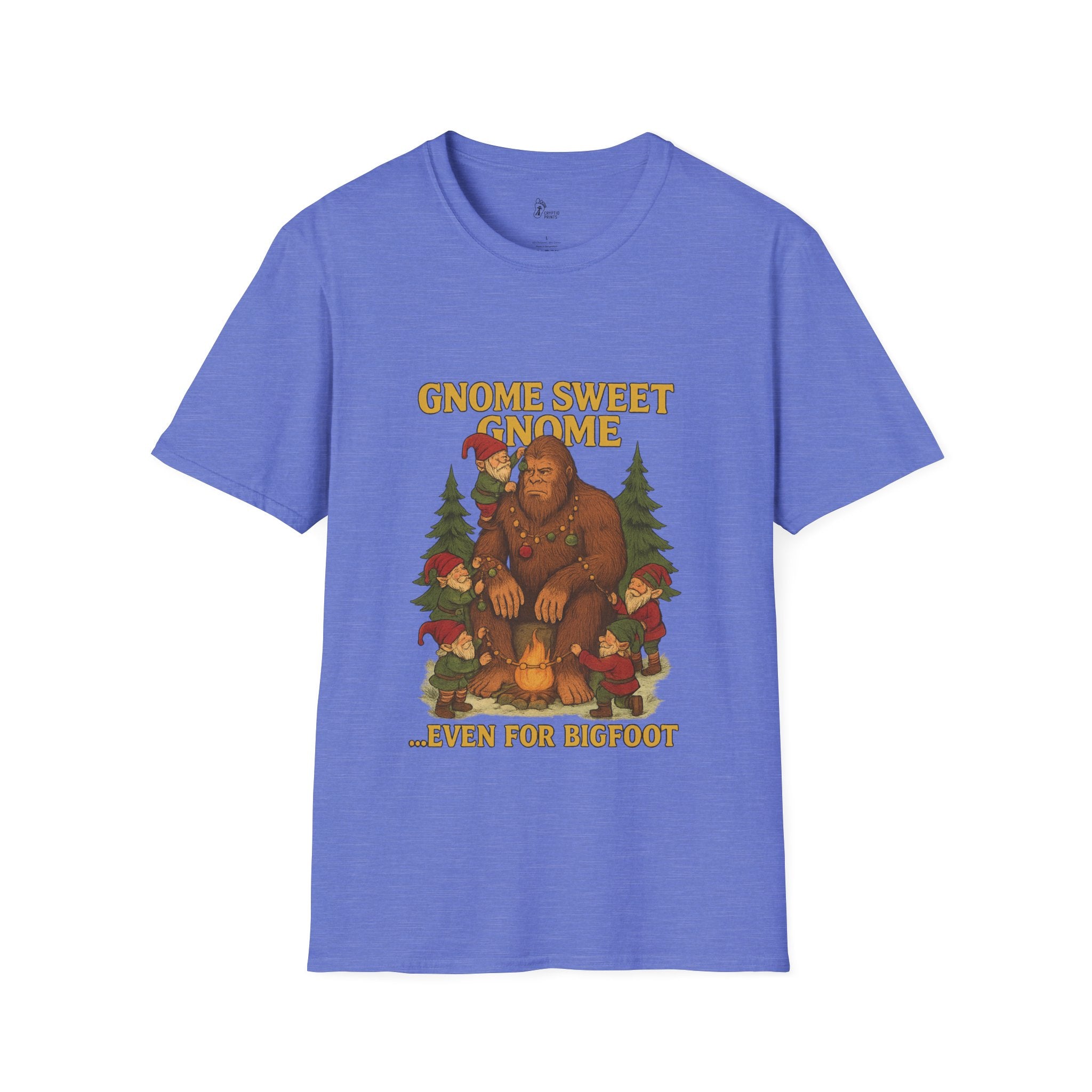 Gnome Sweet Gnome Bigfoot T-Shirt - Gnomes Decorating Sasquatch