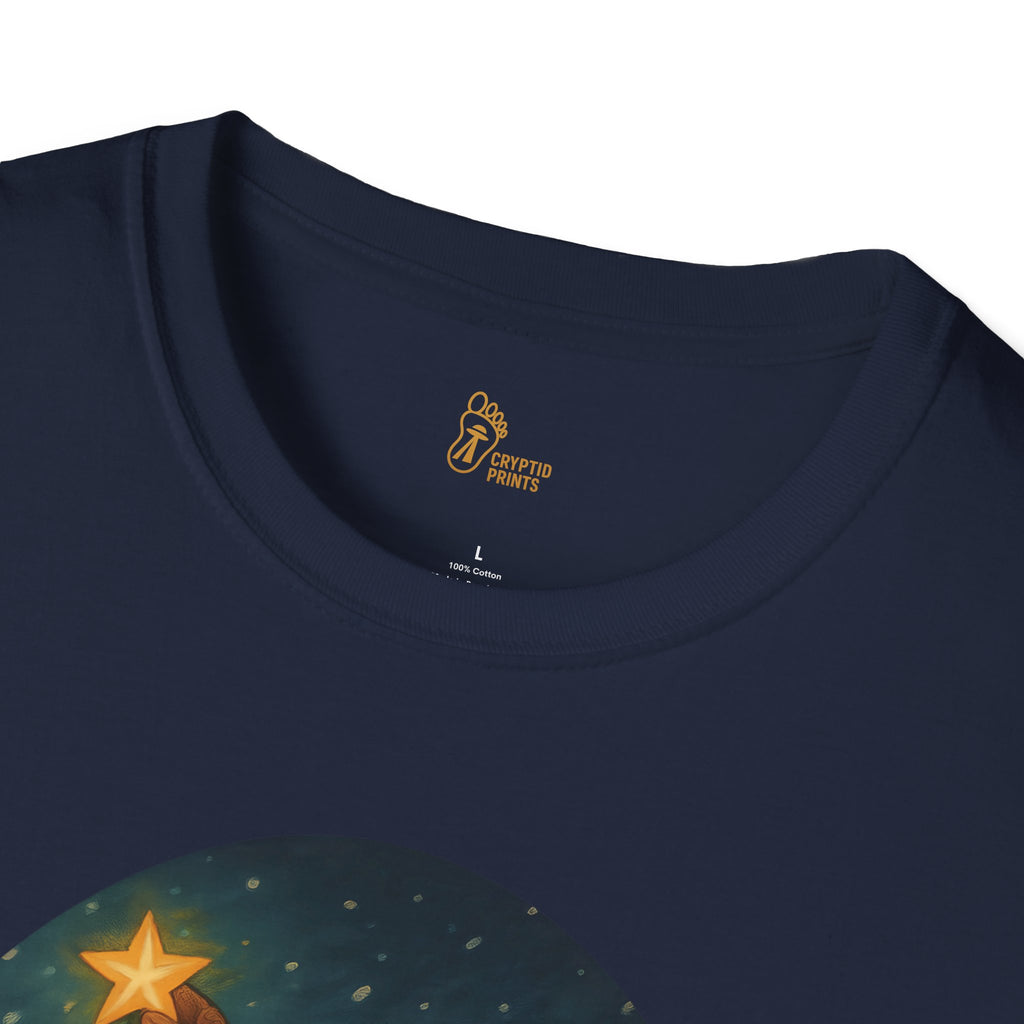 Bigfoot Christmas T-Shirt - Holiday Spirit Winter Scene