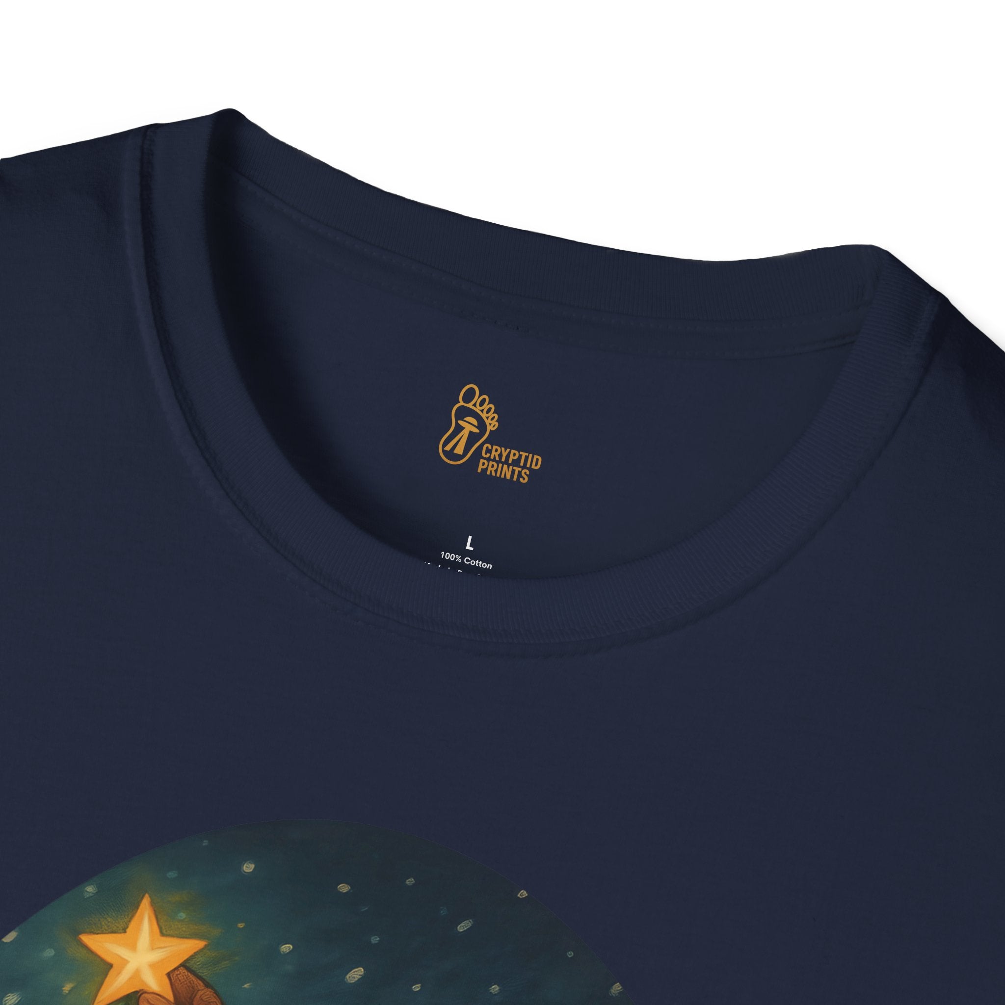 Bigfoot Christmas T-Shirt - Holiday Spirit Winter Scene