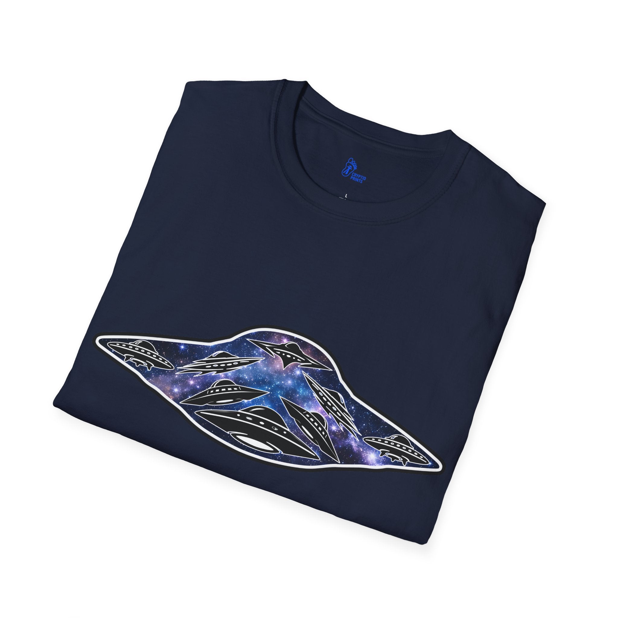 UFO Cosmic Fleet T-Shirt - Galactic Alien Encounter Art