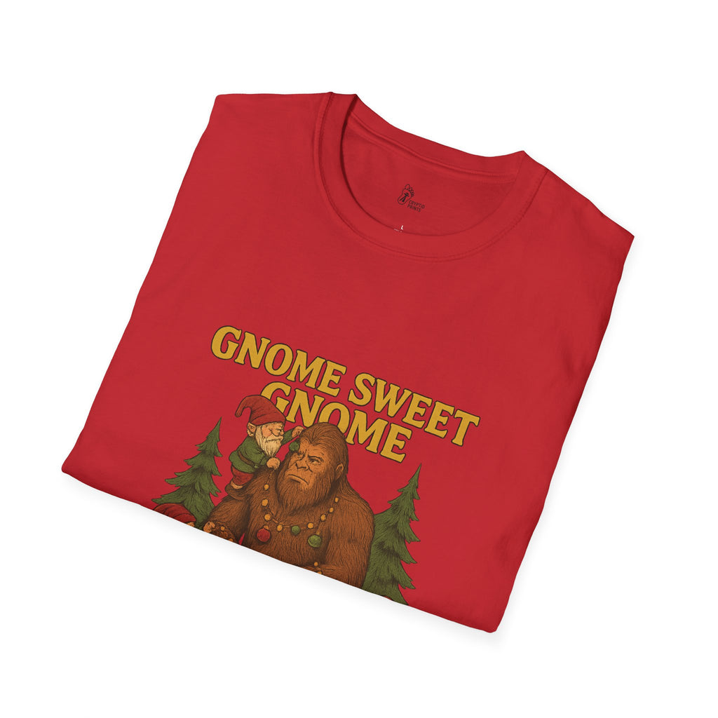 Gnome Sweet Gnome Bigfoot T-Shirt - Gnomes Decorating Sasquatch