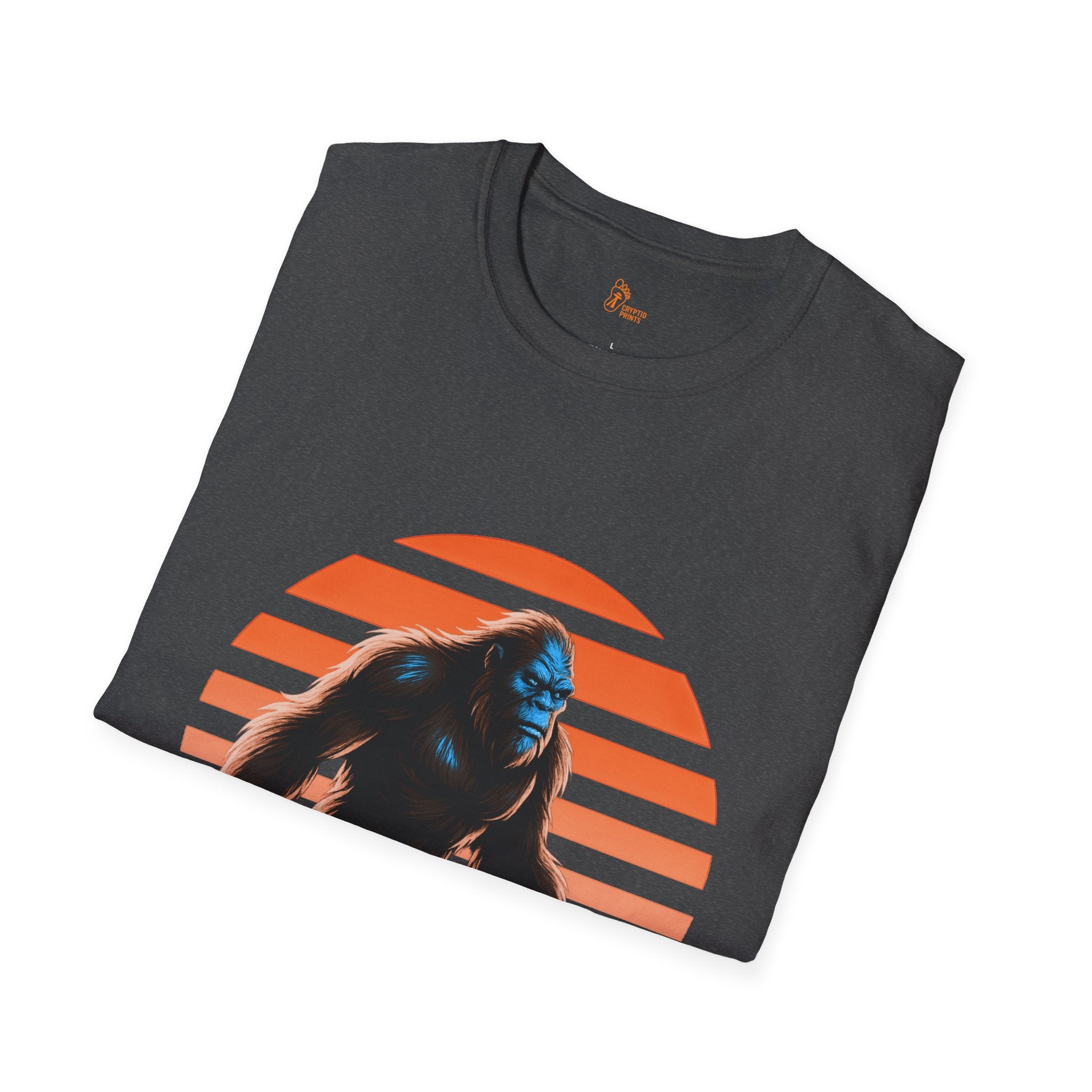 Retro Bigfoot Sunset Graphic Tee - Cryptid Prints