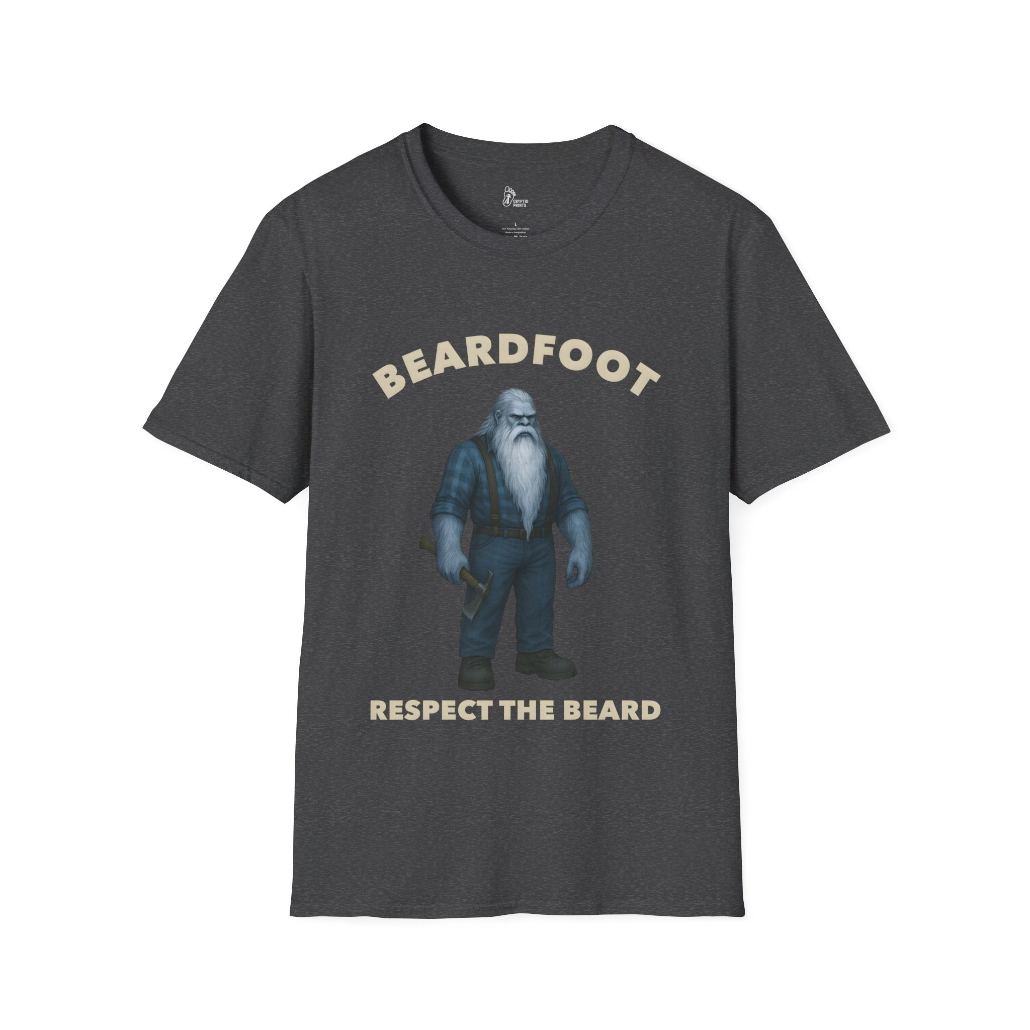 Beardfoot Respect the Beard Bigfoot Graphic Tee - Cryptid Prints