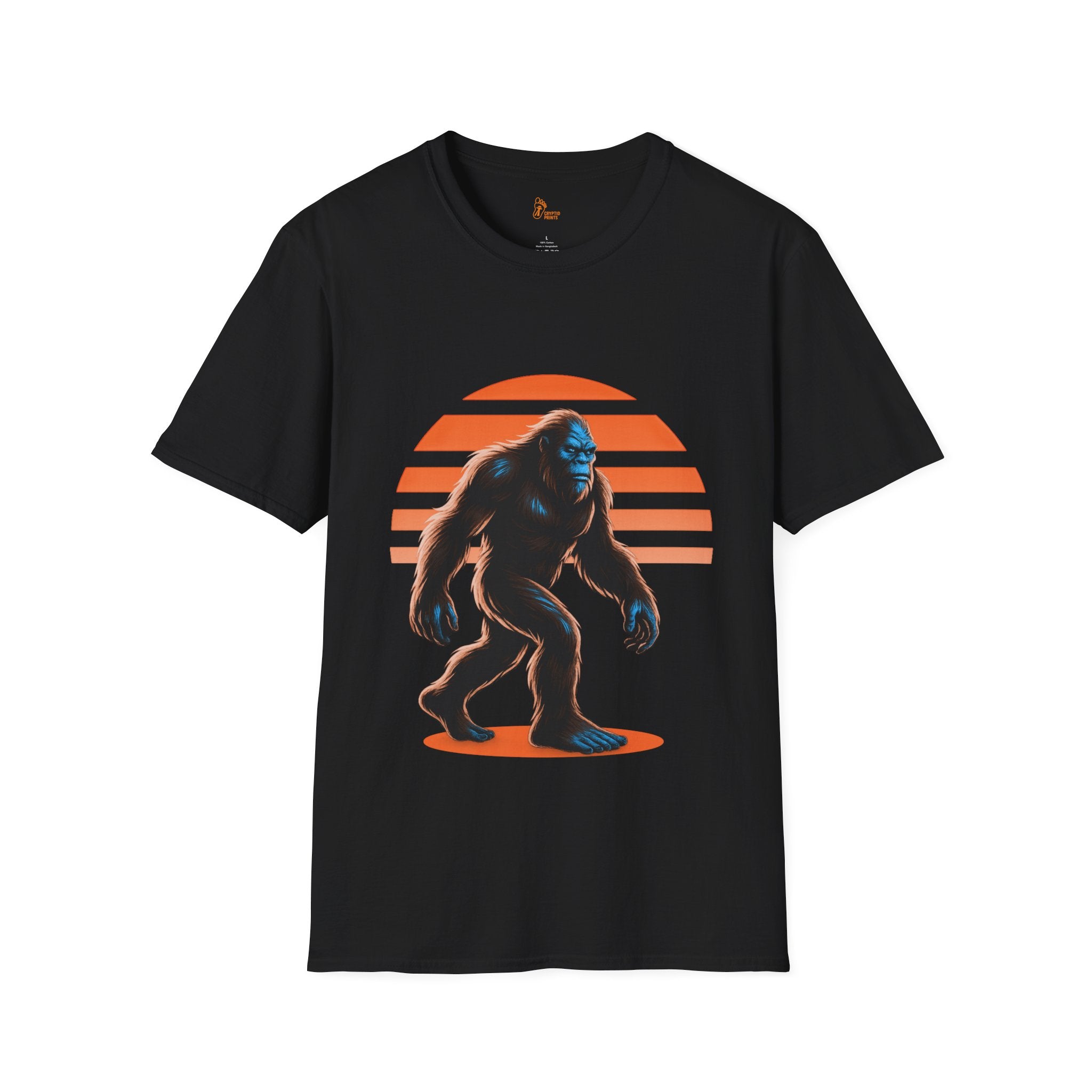 Retro Bigfoot Sunset Graphic Tee - Cryptid Prints