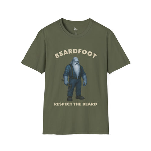 Beardfoot Respect the Beard Bigfoot Graphic Tee - Cryptid Prints