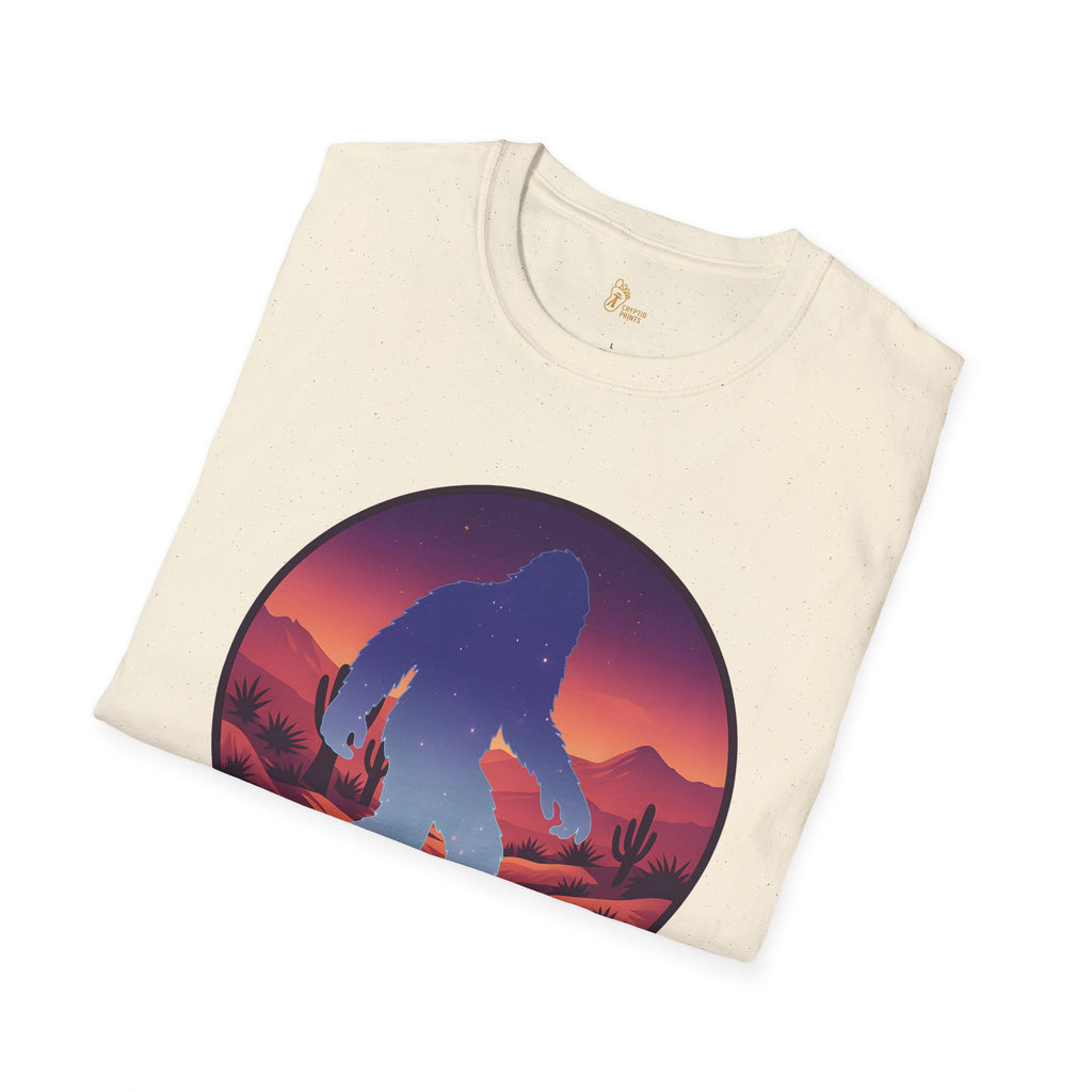 Bigfoot Cosmic Desert T-Shirt - Cryptid Prints