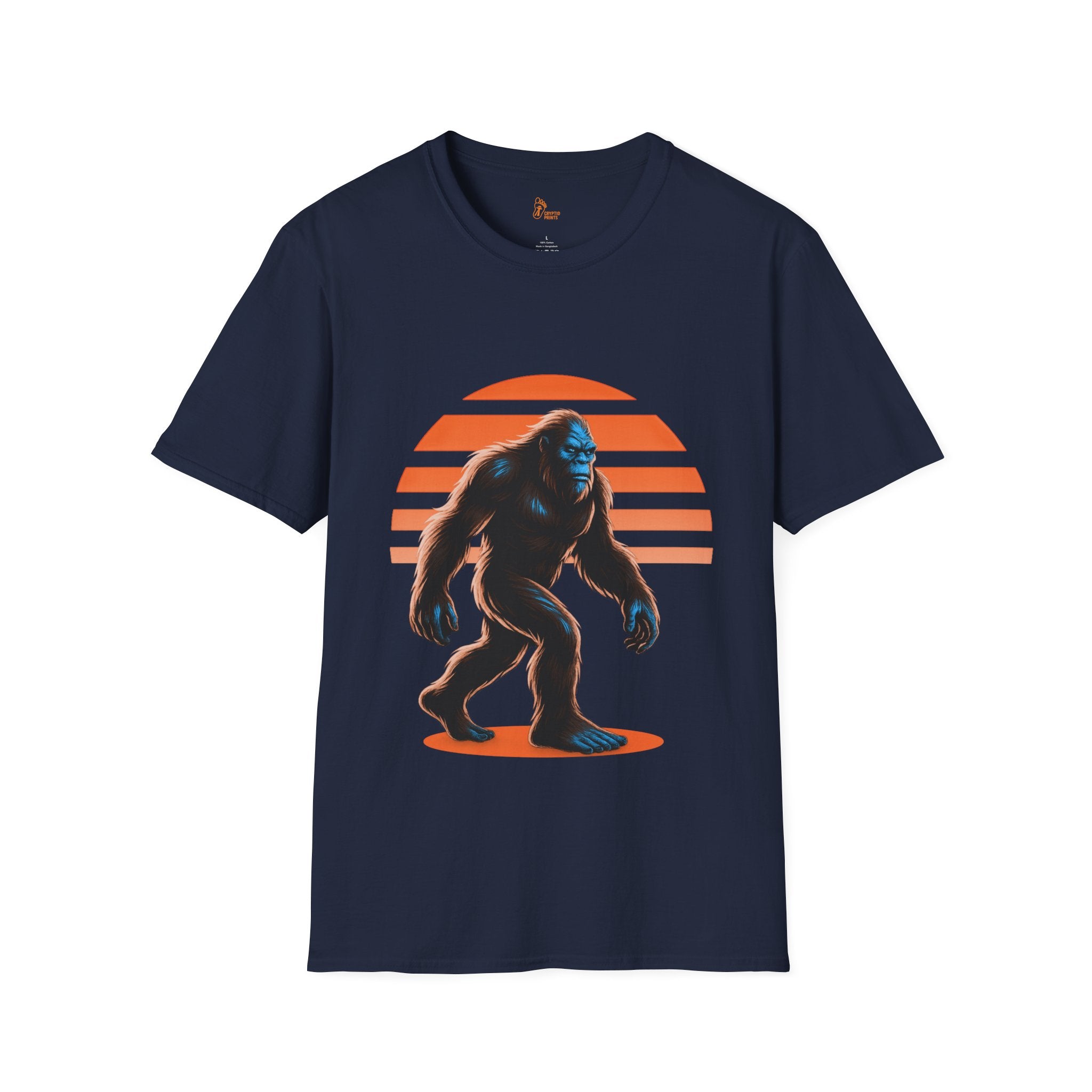 Retro Bigfoot Sunset Graphic Tee - Cryptid Prints