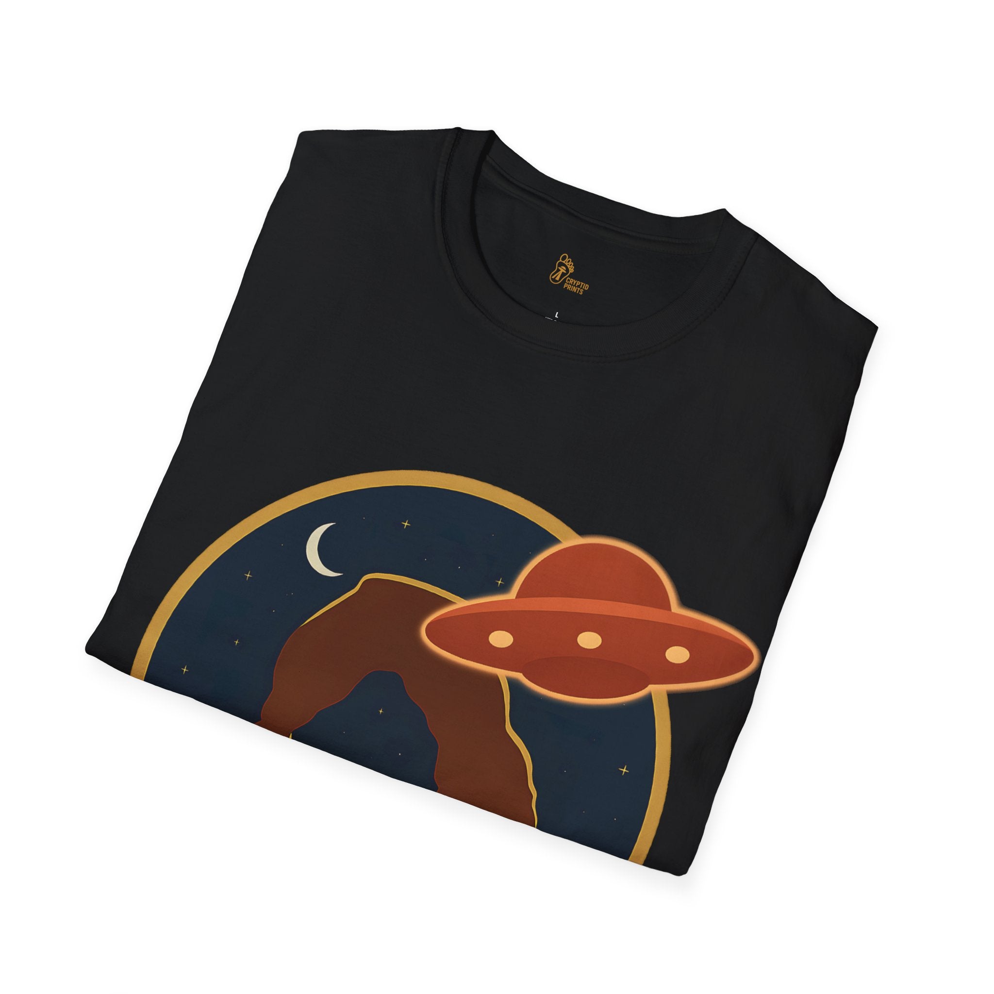 UFO Desert Arch T-Shirt - Cosmic Desert Night