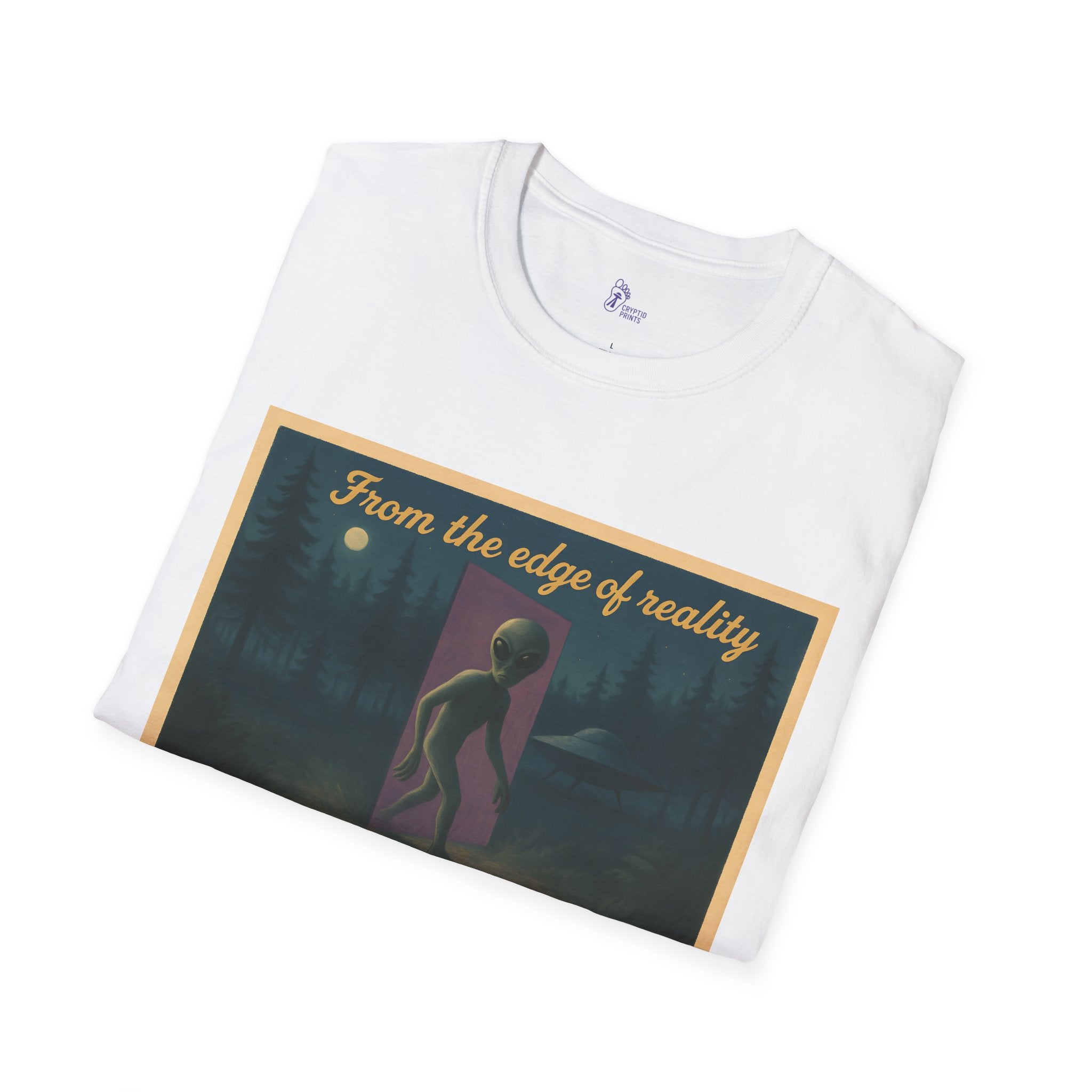 From the Edge of Reality T-Shirt - Vintage Postcard Design