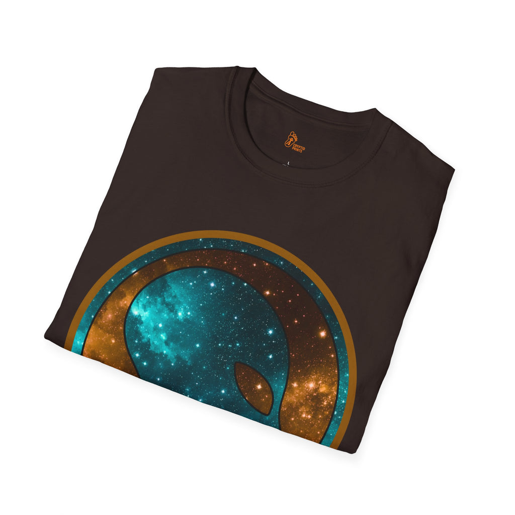 Alien Cosmic Silhouette T-Shirt - Celestial Galaxy Icon
