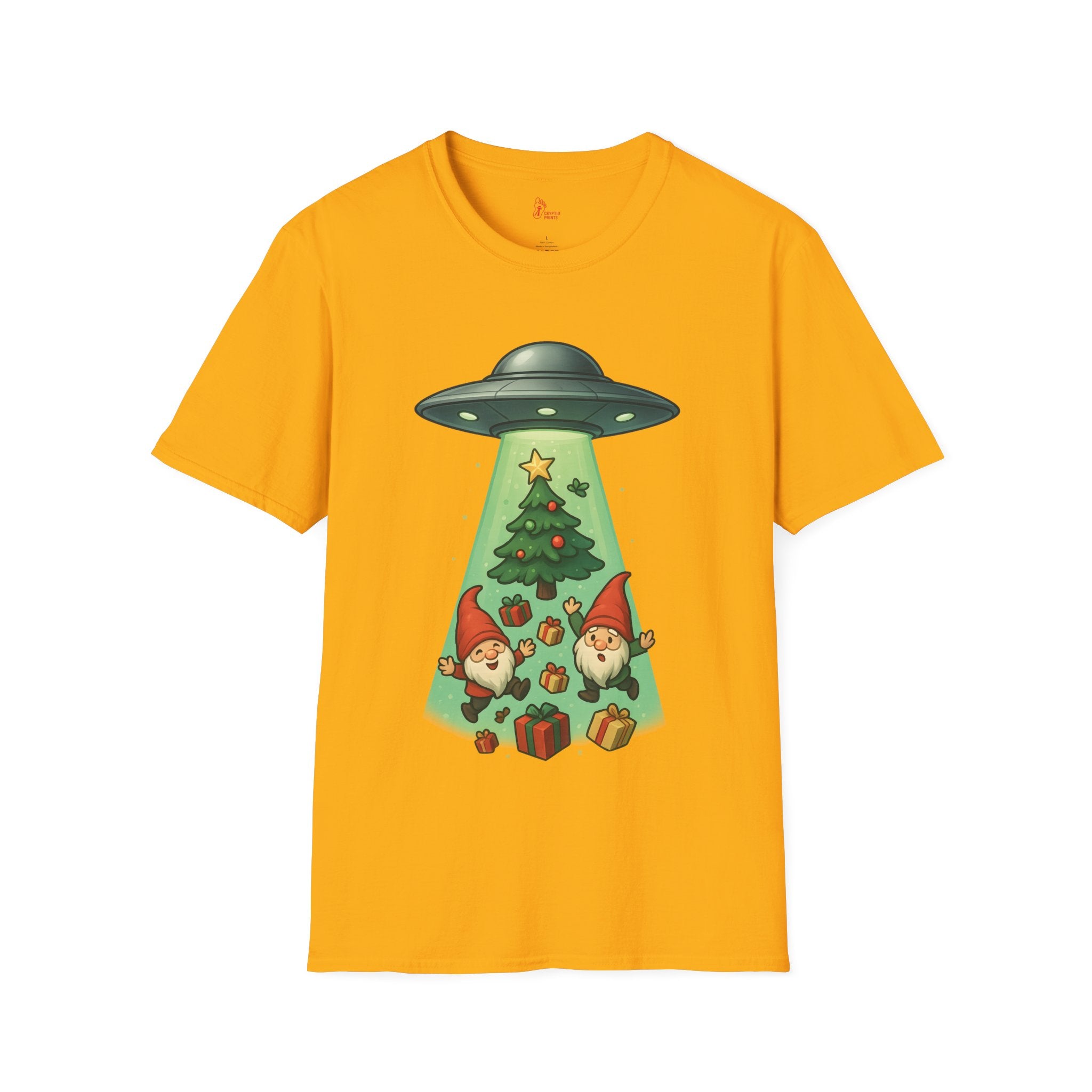 UFO Christmas Gnomes T-Shirt - Funny Holiday Alien Tee