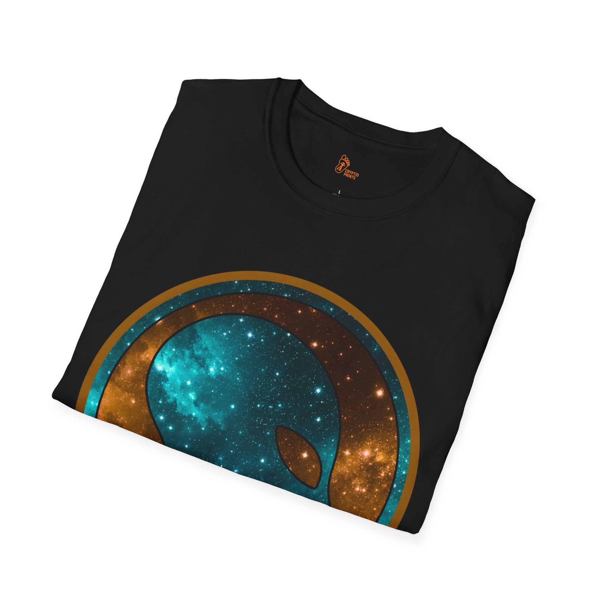 Alien Cosmic Silhouette T-Shirt - Celestial Galaxy Icon