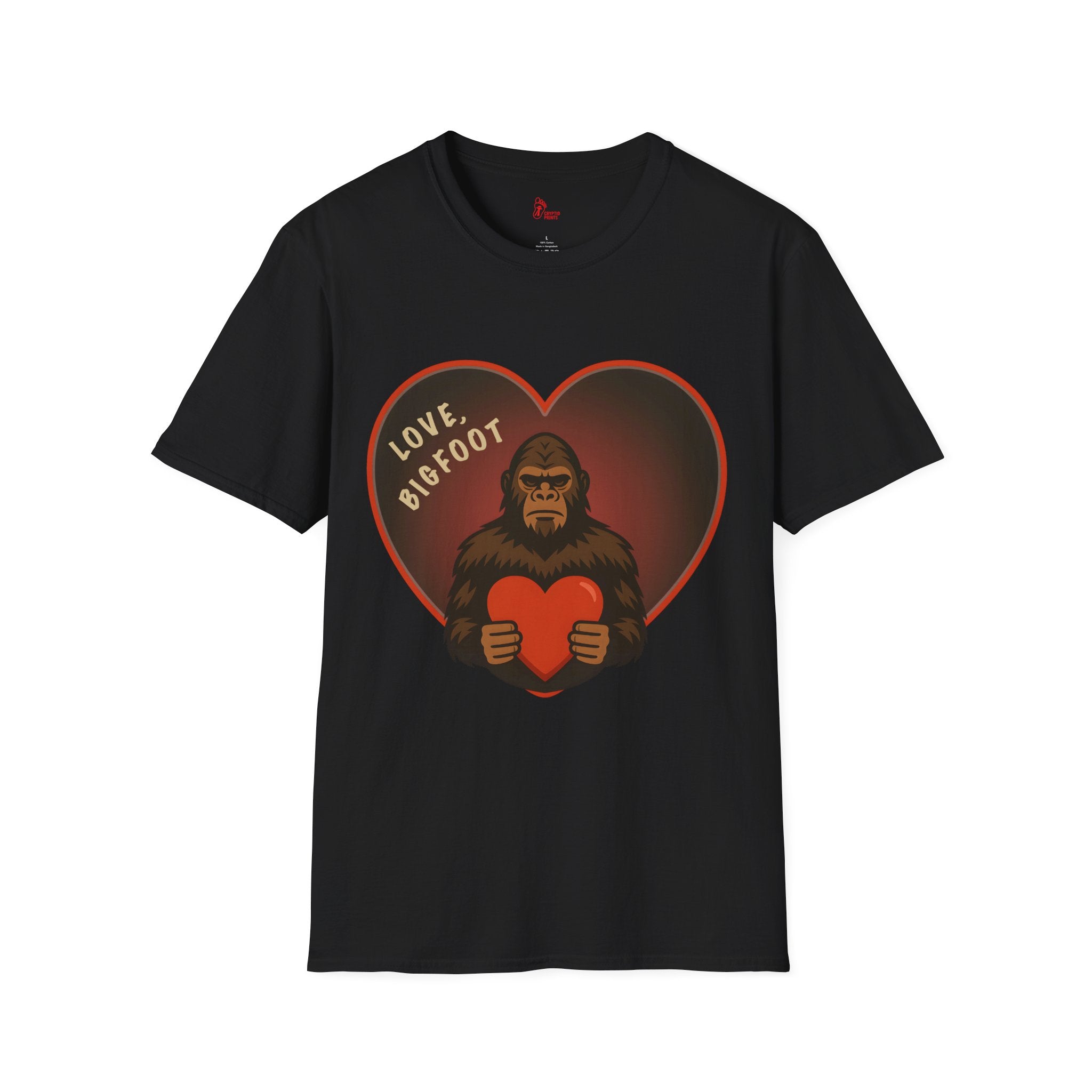 Bigfoot Valentine T-Shirt - Cryptid Prints