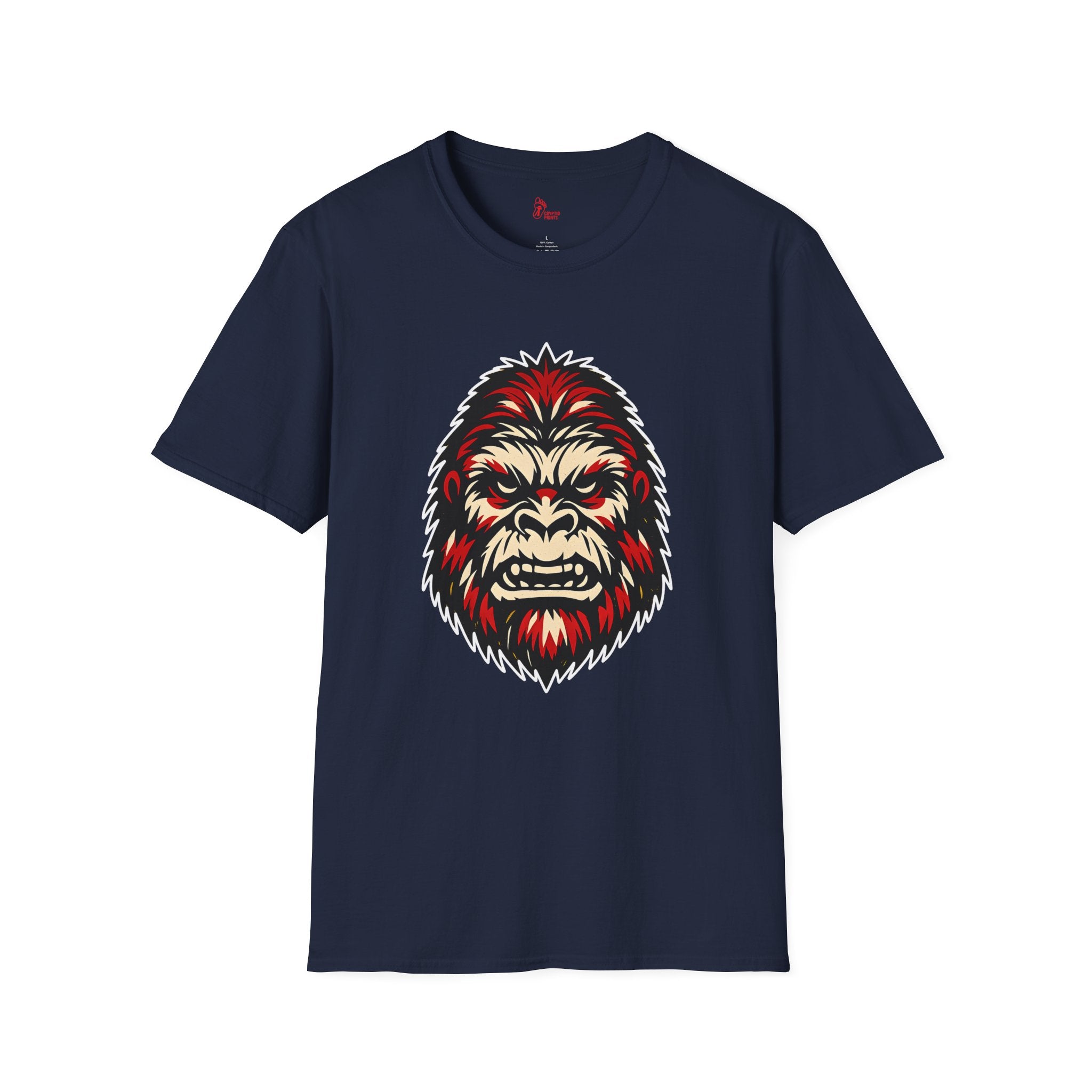 Bigfoot Savage Face Graphic T-Shirt - Cryptid Prints