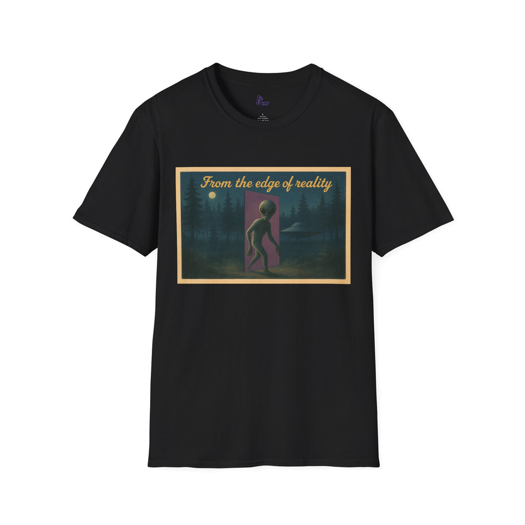 From the Edge of Reality T-Shirt - Vintage Postcard Design