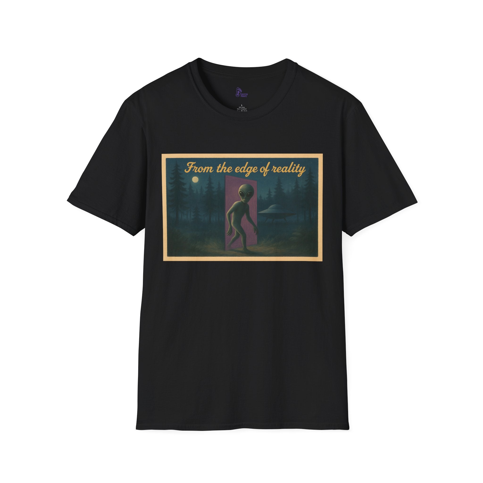 From the Edge of Reality T-Shirt - Vintage Postcard Design