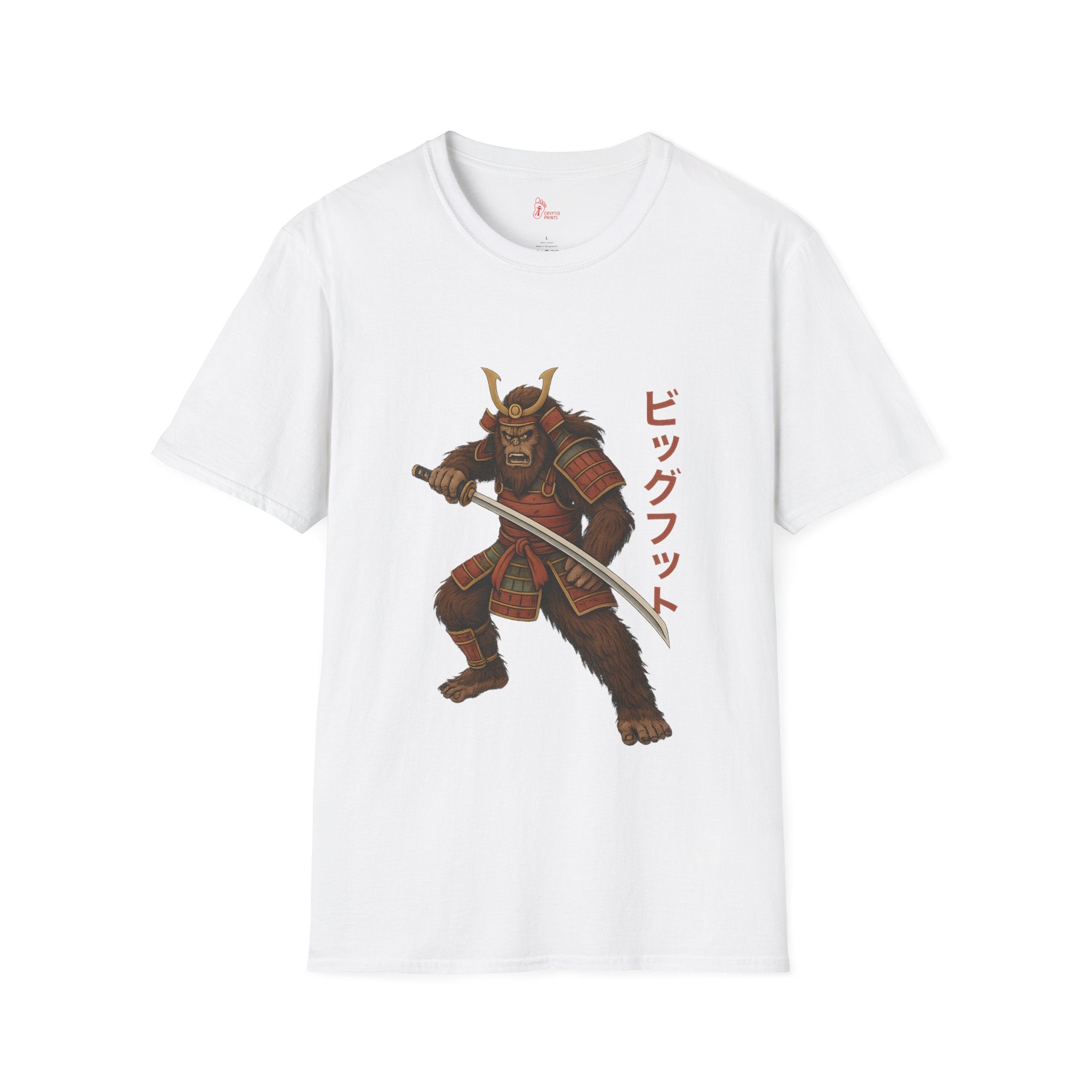 Samurai Bigfoot T-Shirt - Japanese Warrior Cryptid Design