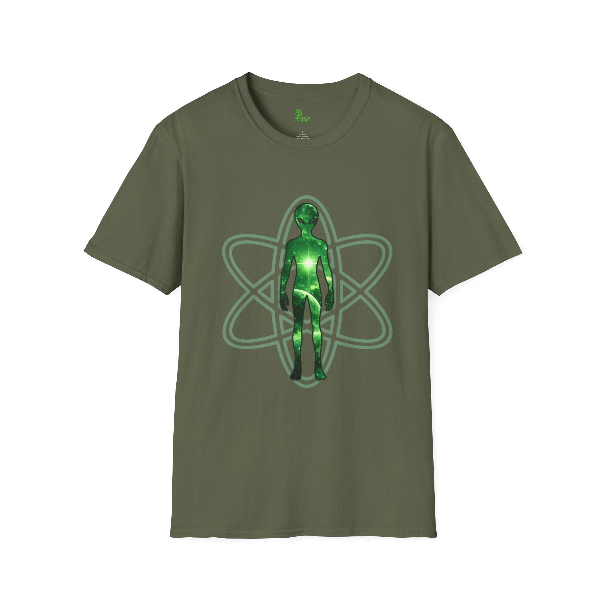 Alien Cosmic Atom T-Shirt - Interstellar Energy Symbol