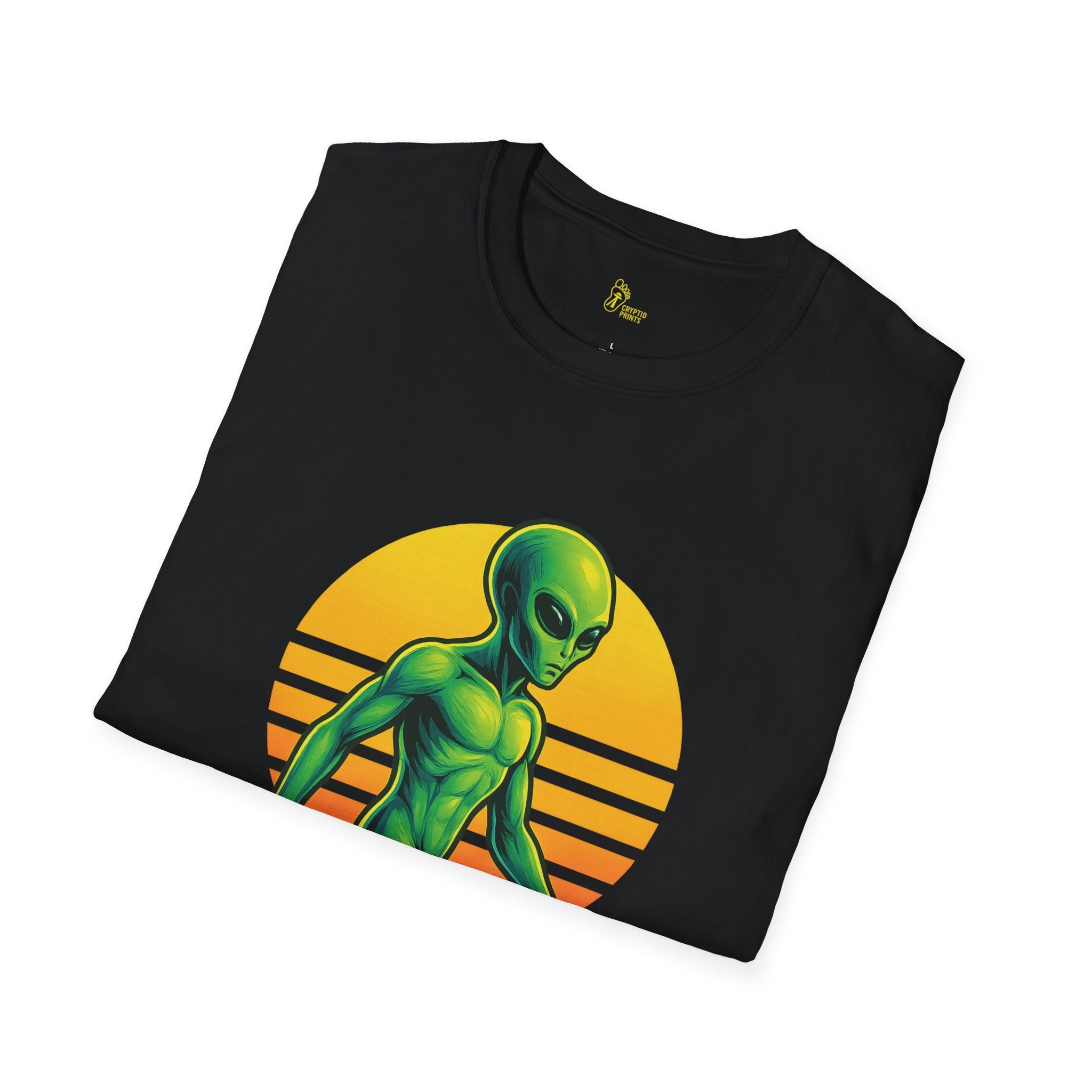 Neon Alien T-Shirt - Retro 80s Extraterrestrial Graphic Tee