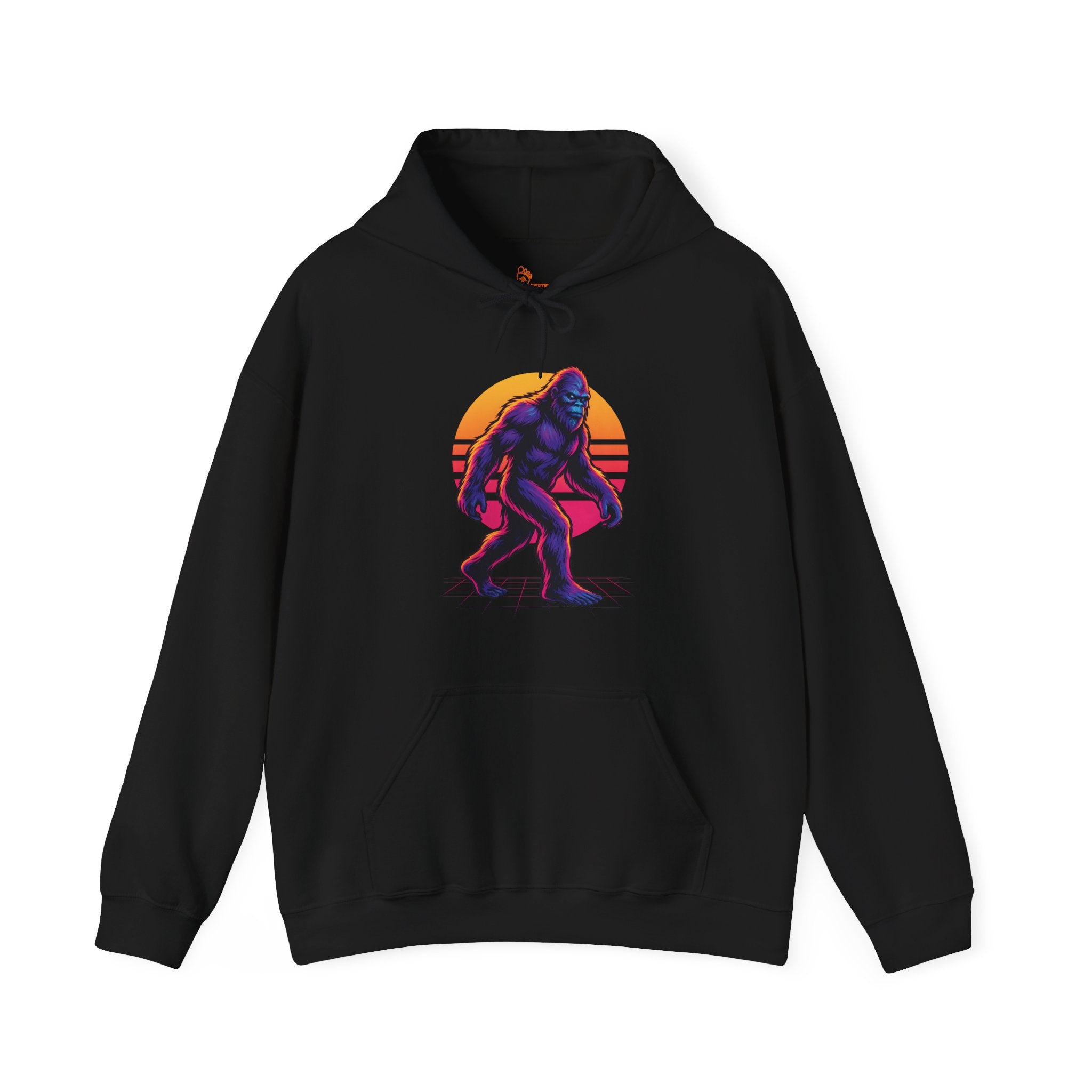 Retro Neon Bigfoot Hoodie - Sasquatch Hoodie 80s Aesthetic