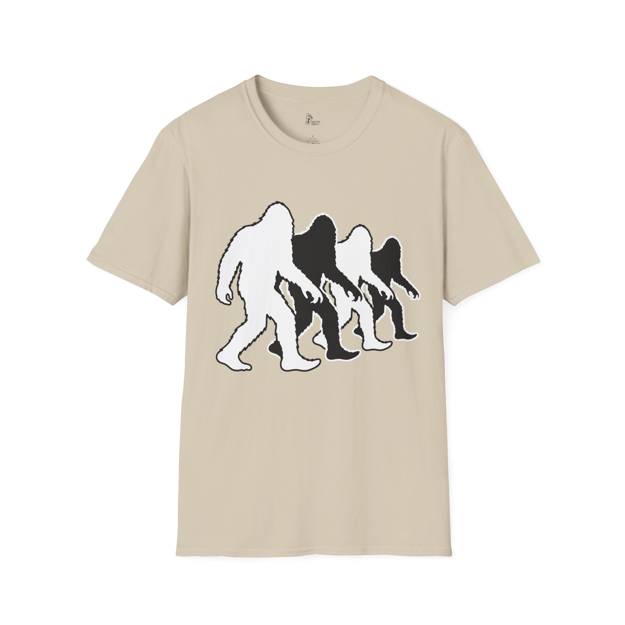 Bigfoot Evolution Silhouette T-Shirt - Cryptid Gait Progression