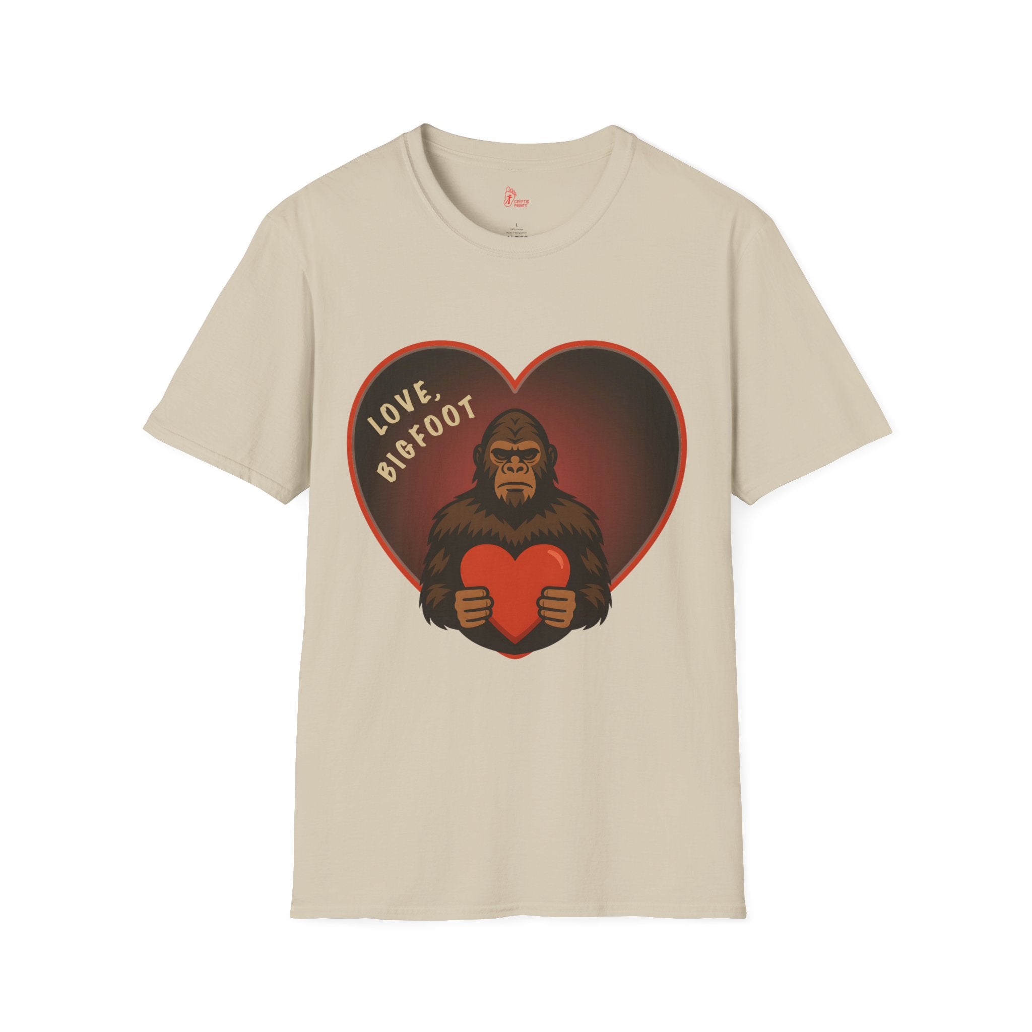 Bigfoot Valentine T-Shirt - Cryptid Prints