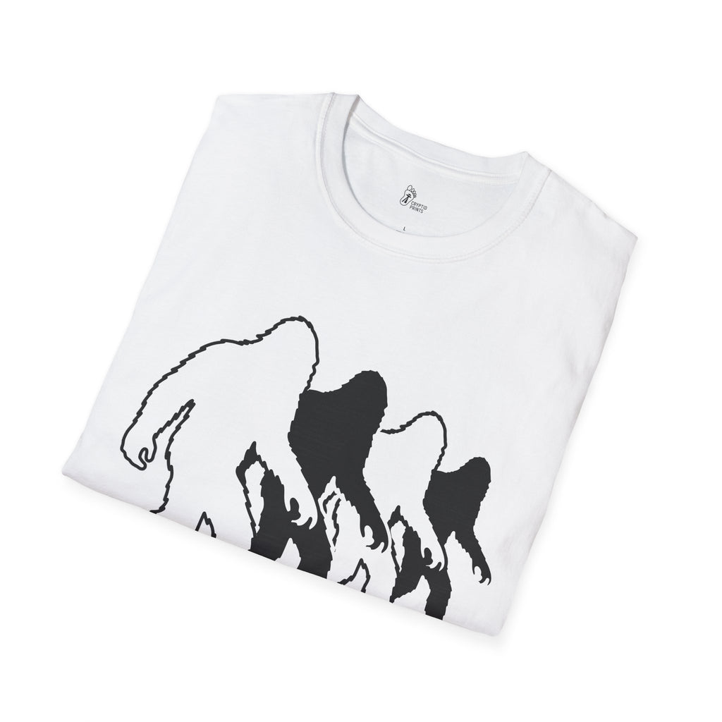 Bigfoot Evolution Silhouette T-Shirt - Cryptid Gait Progression