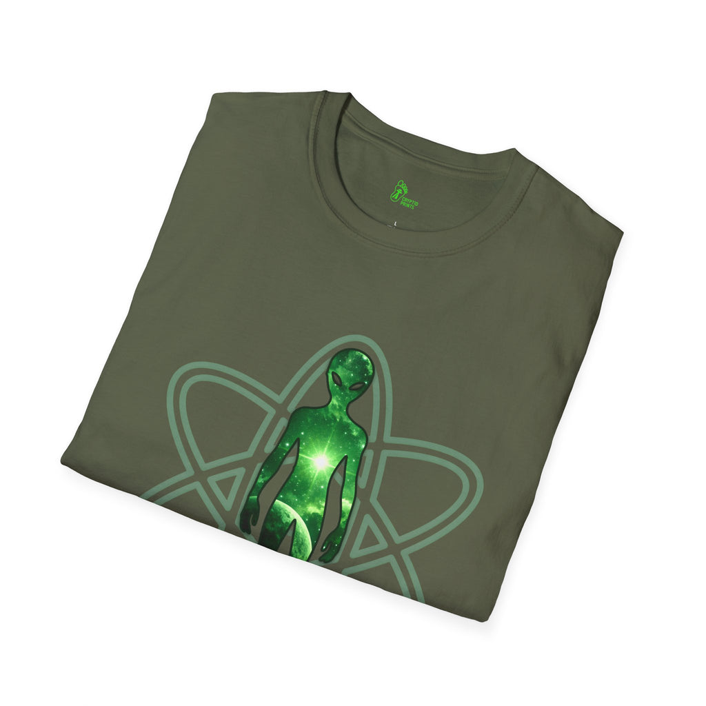 Alien Cosmic Atom T-Shirt - Interstellar Energy Symbol