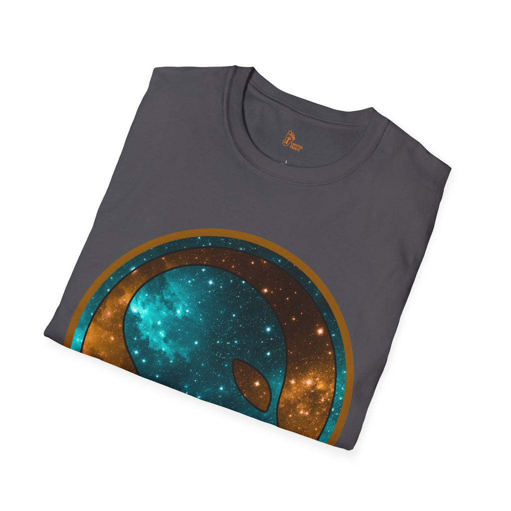 Alien Cosmic Silhouette T-Shirt - Celestial Galaxy Icon