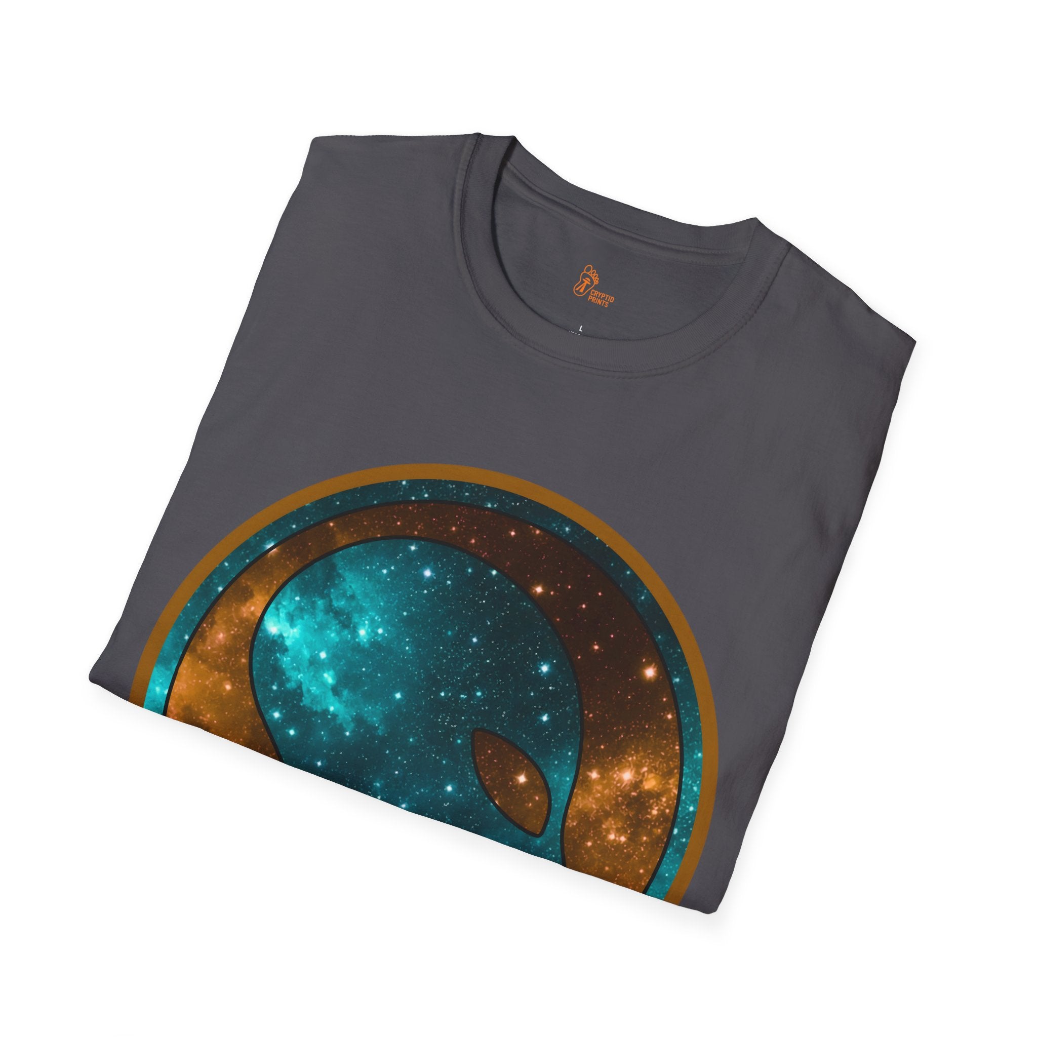 Alien Cosmic Silhouette T-Shirt - Celestial Galaxy Icon