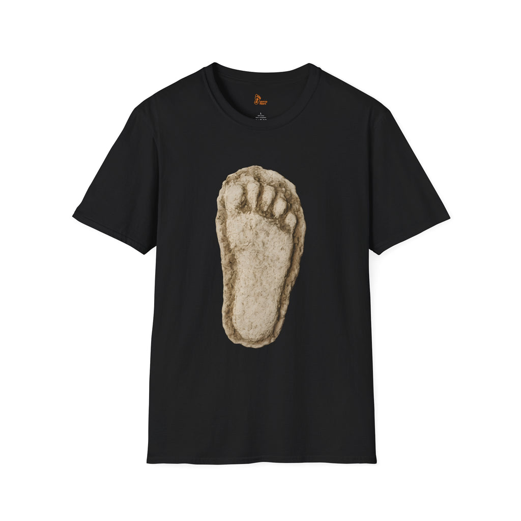 Bigfoot Foot Casting T-Shirt - Field Research Plaster Impression