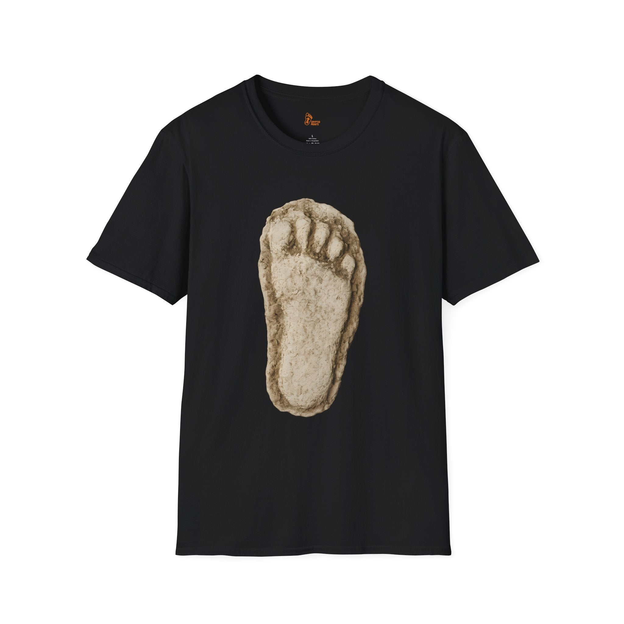 Bigfoot Foot Casting T-Shirt - Field Research Plaster Impression