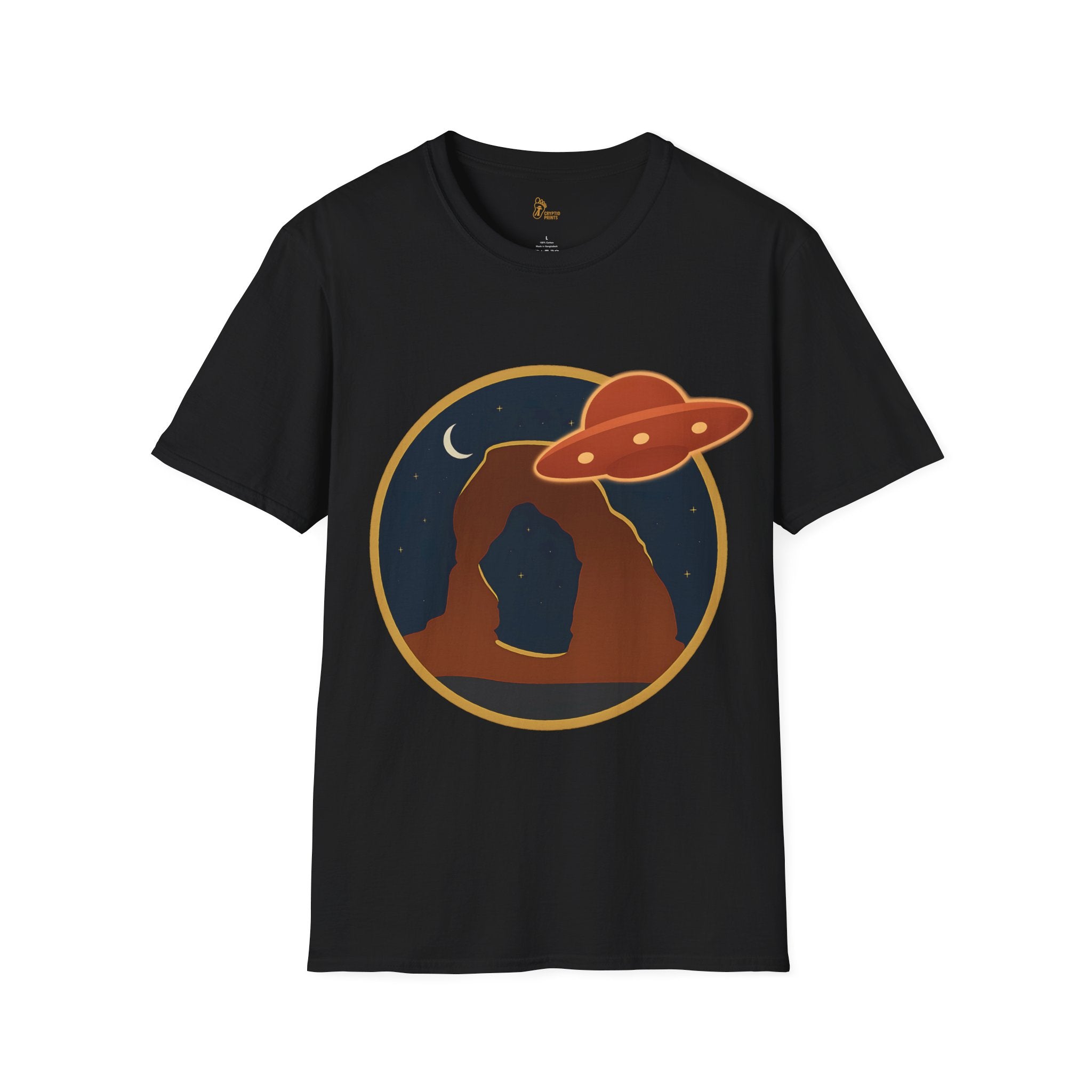UFO Desert Arch T-Shirt - Cosmic Desert Night