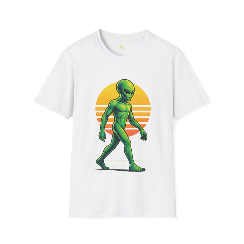 Neon Alien T-Shirt - Retro 80s Extraterrestrial Graphic Tee