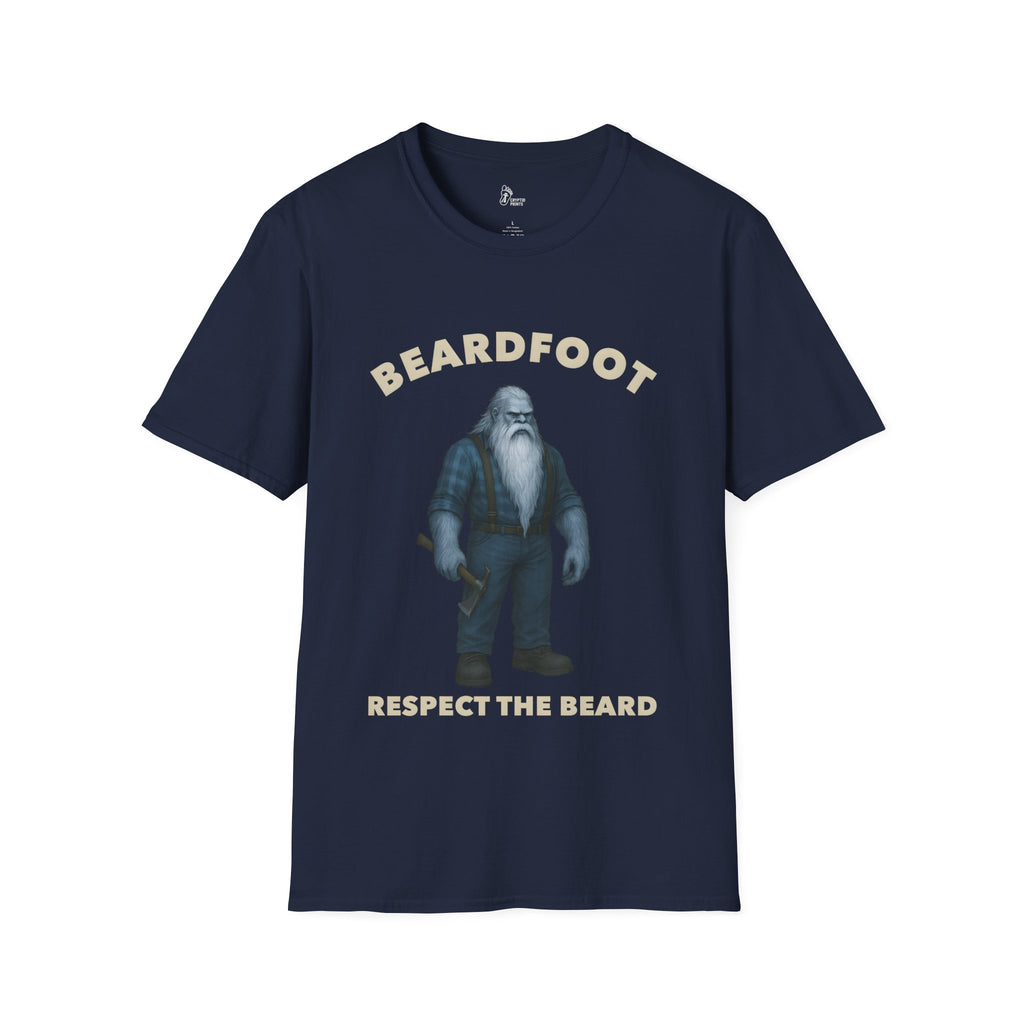 Beardfoot Respect the Beard Bigfoot Graphic Tee - Cryptid Prints
