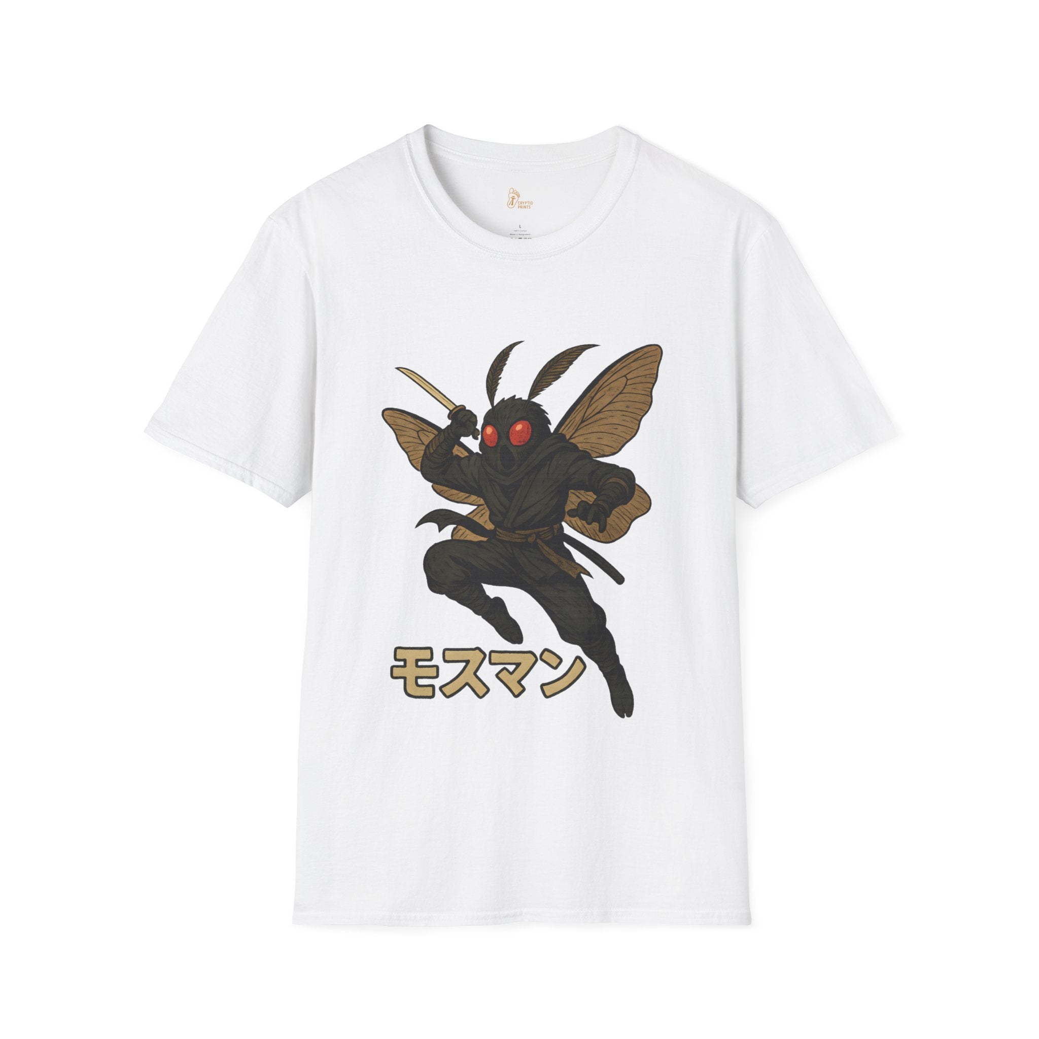Mothman Ninja T-Shirt - Japanese Cryptid Warrior Design