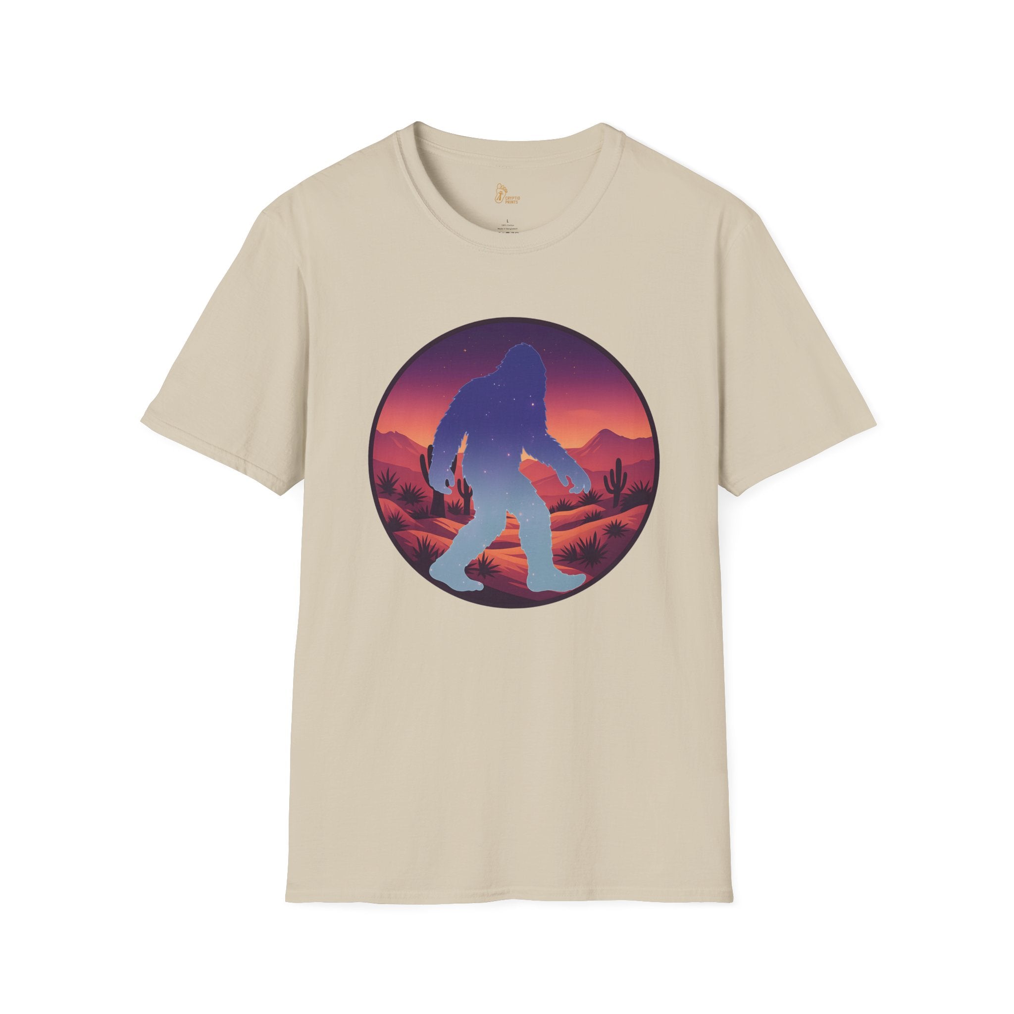 Bigfoot Cosmic Desert T-Shirt - Cryptid Prints