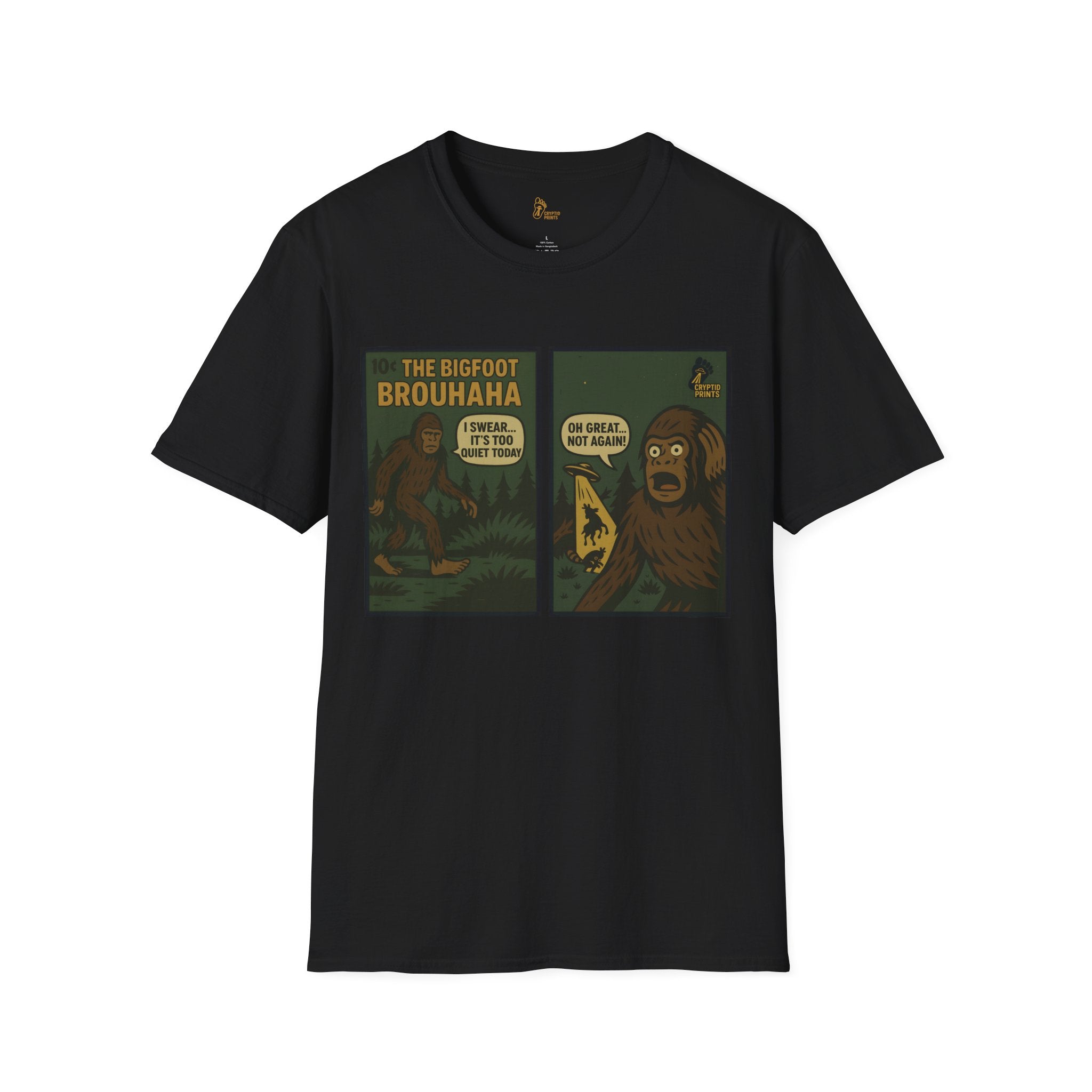 The Bigfoot Brouhaha - Vintage Comic Cryptid T-Shirt