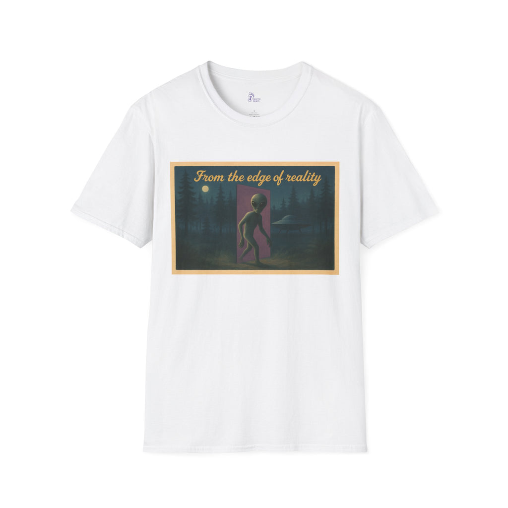 From the Edge of Reality T-Shirt - Vintage Postcard Design