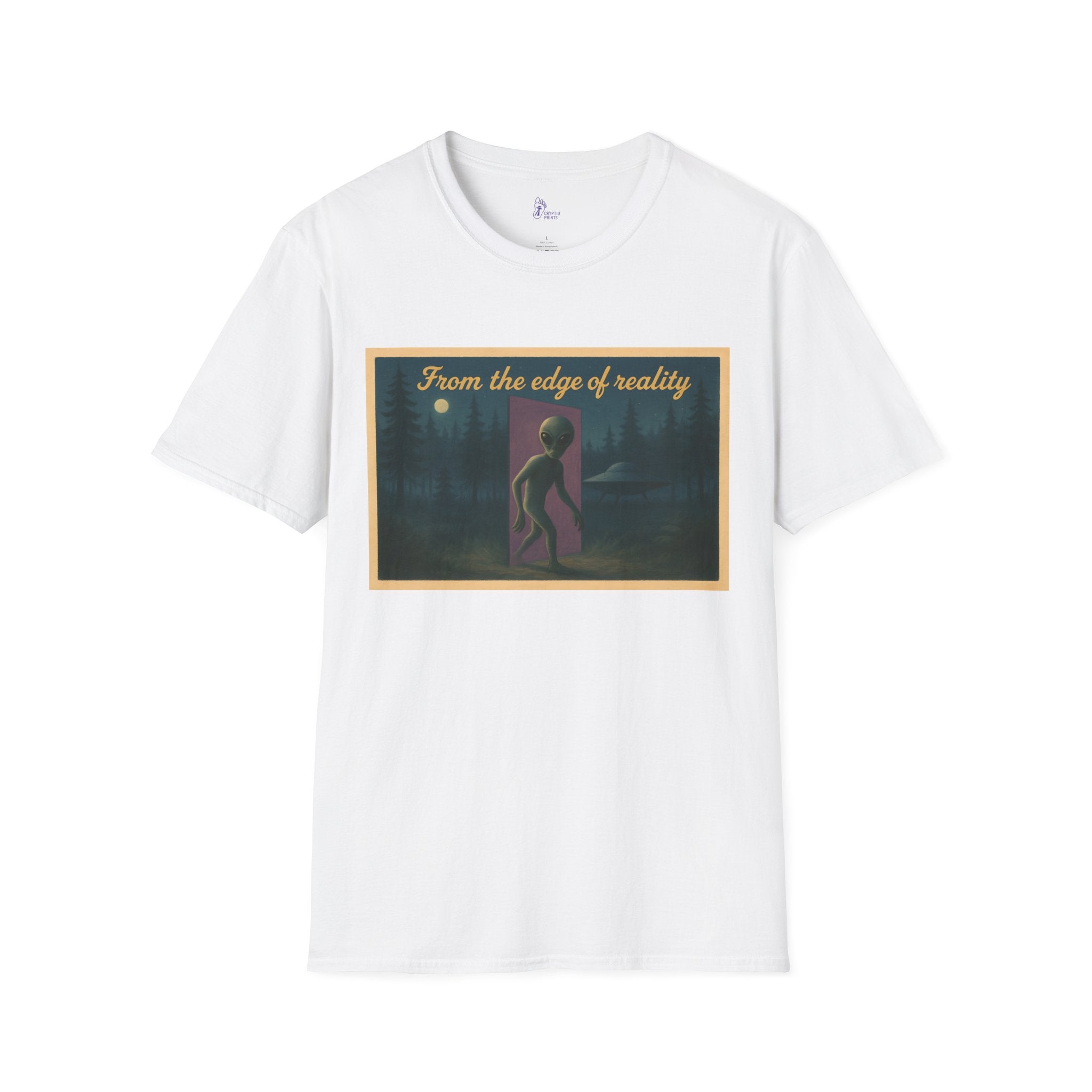 From the Edge of Reality T-Shirt - Vintage Postcard Design