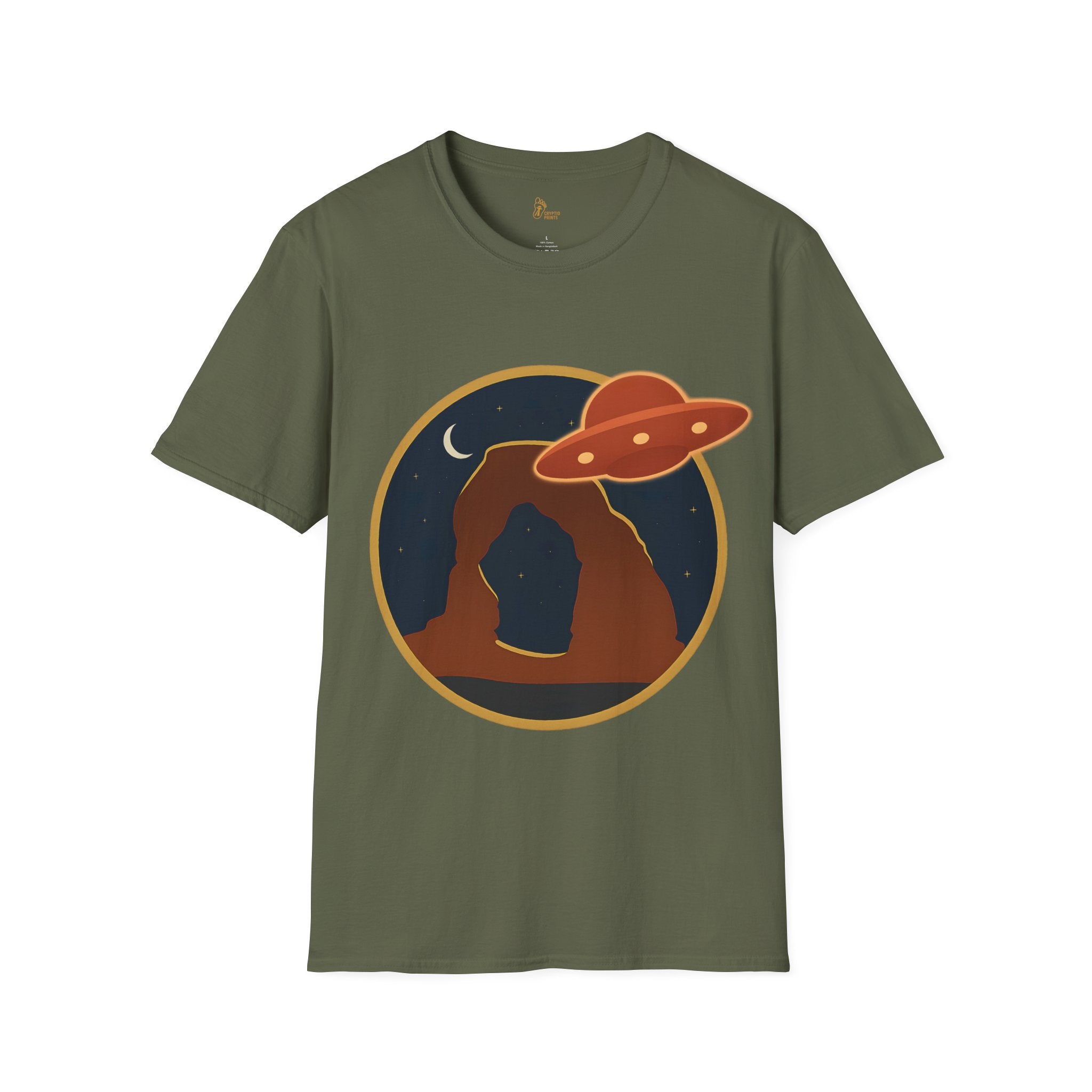 UFO Desert Arch T-Shirt - Cosmic Desert Night